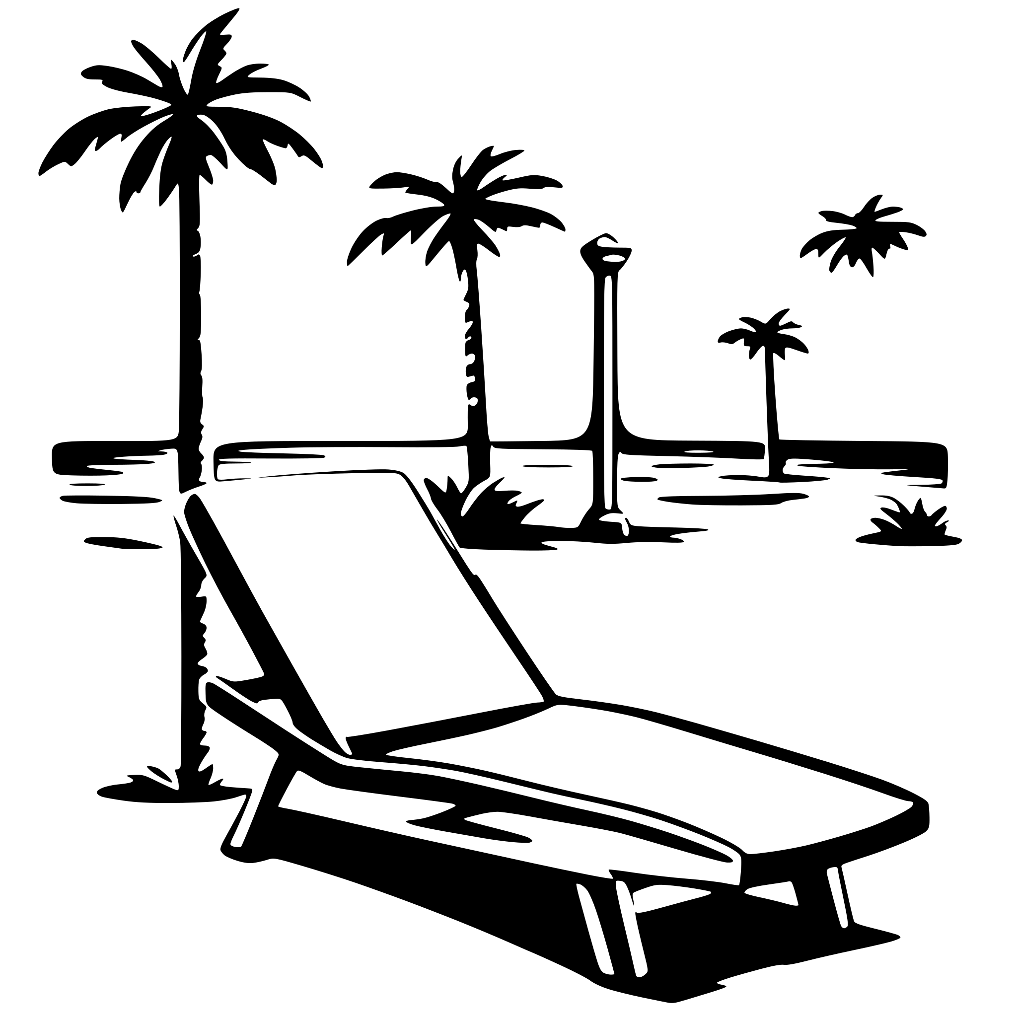 AI-generated SVG of 'make me simple sunbed'