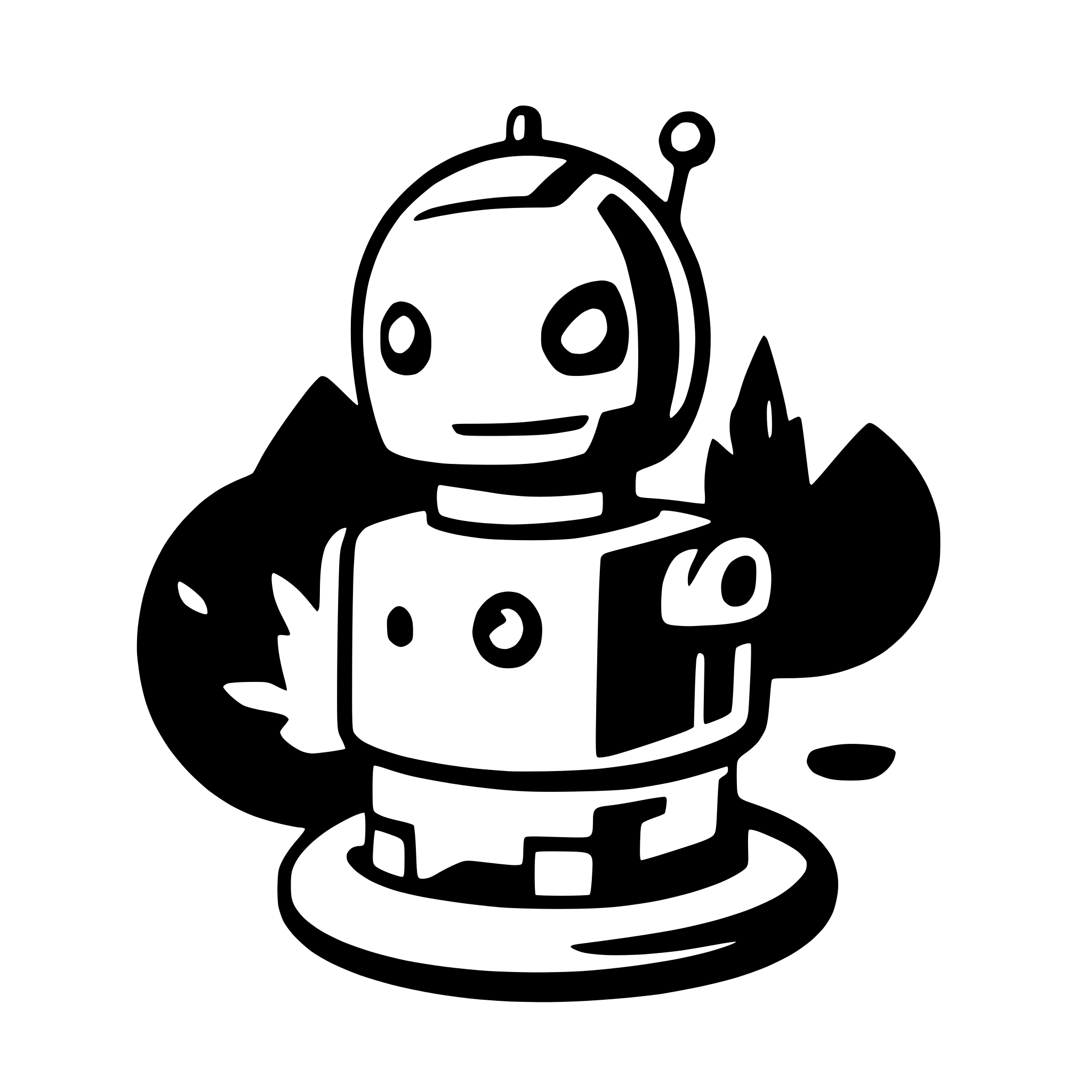 AI-generated SVG of 'Robot sitting on an island'