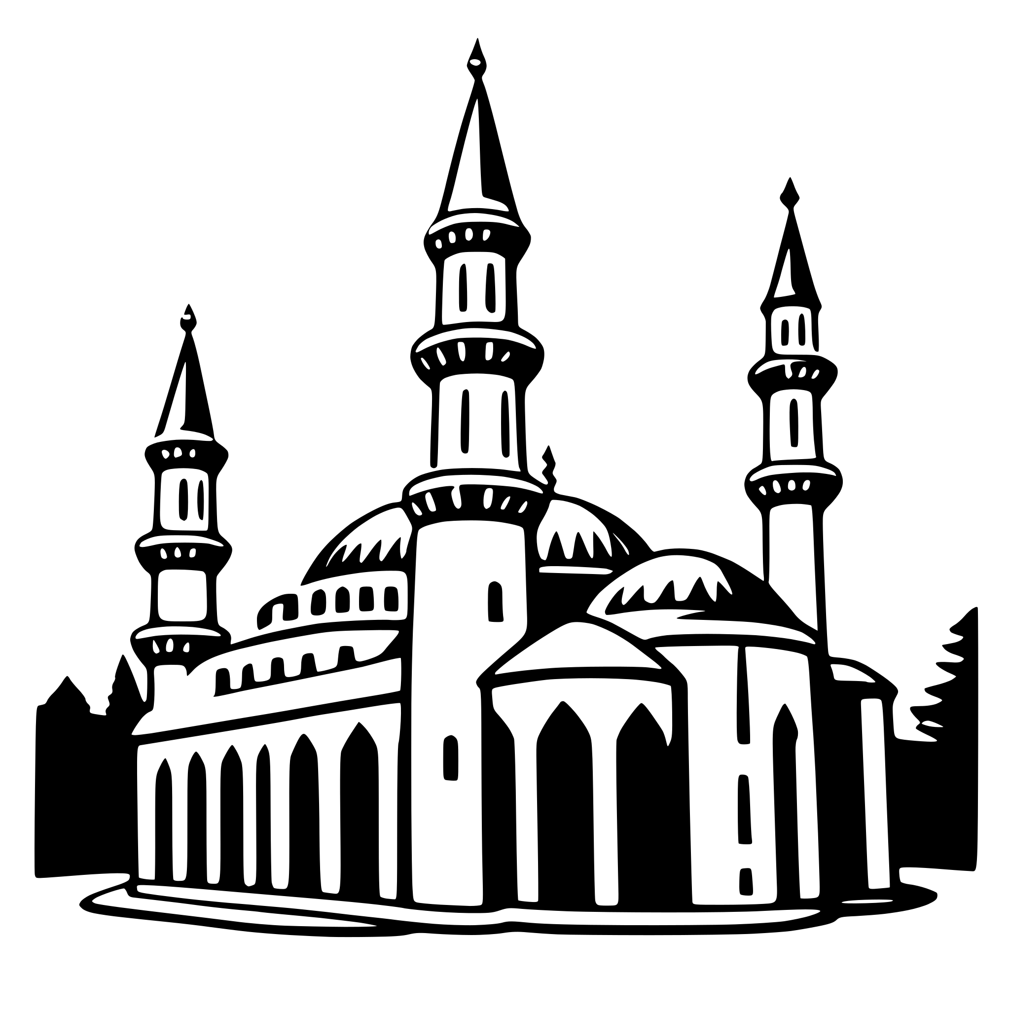 AI-generated SVG of a sultan ahmed mosque