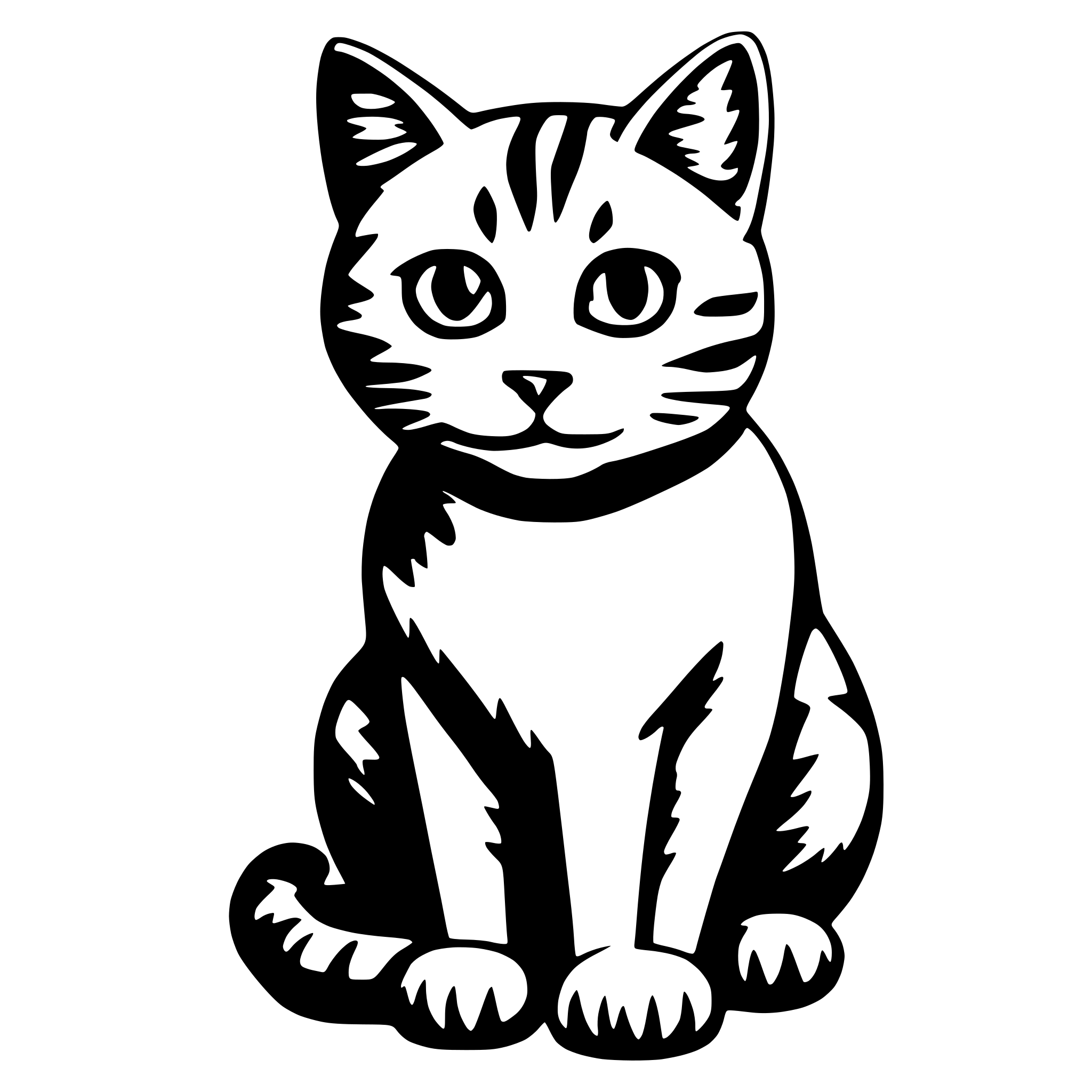 AI-generated SVG of 'cat'