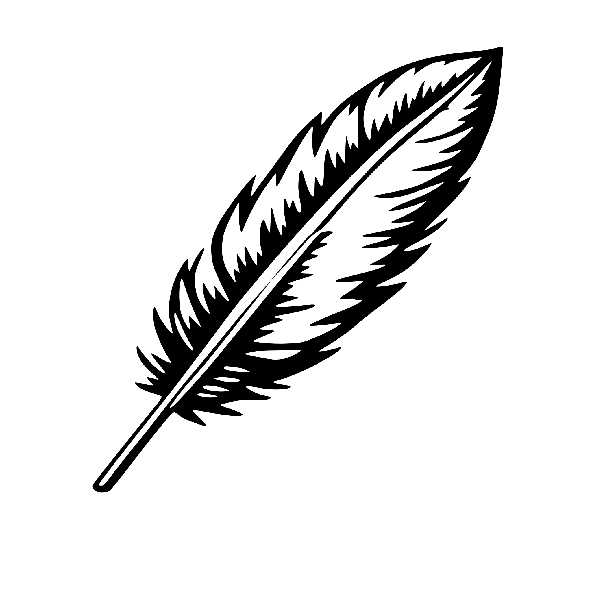 AI-generated SVG of 'feather and ink'