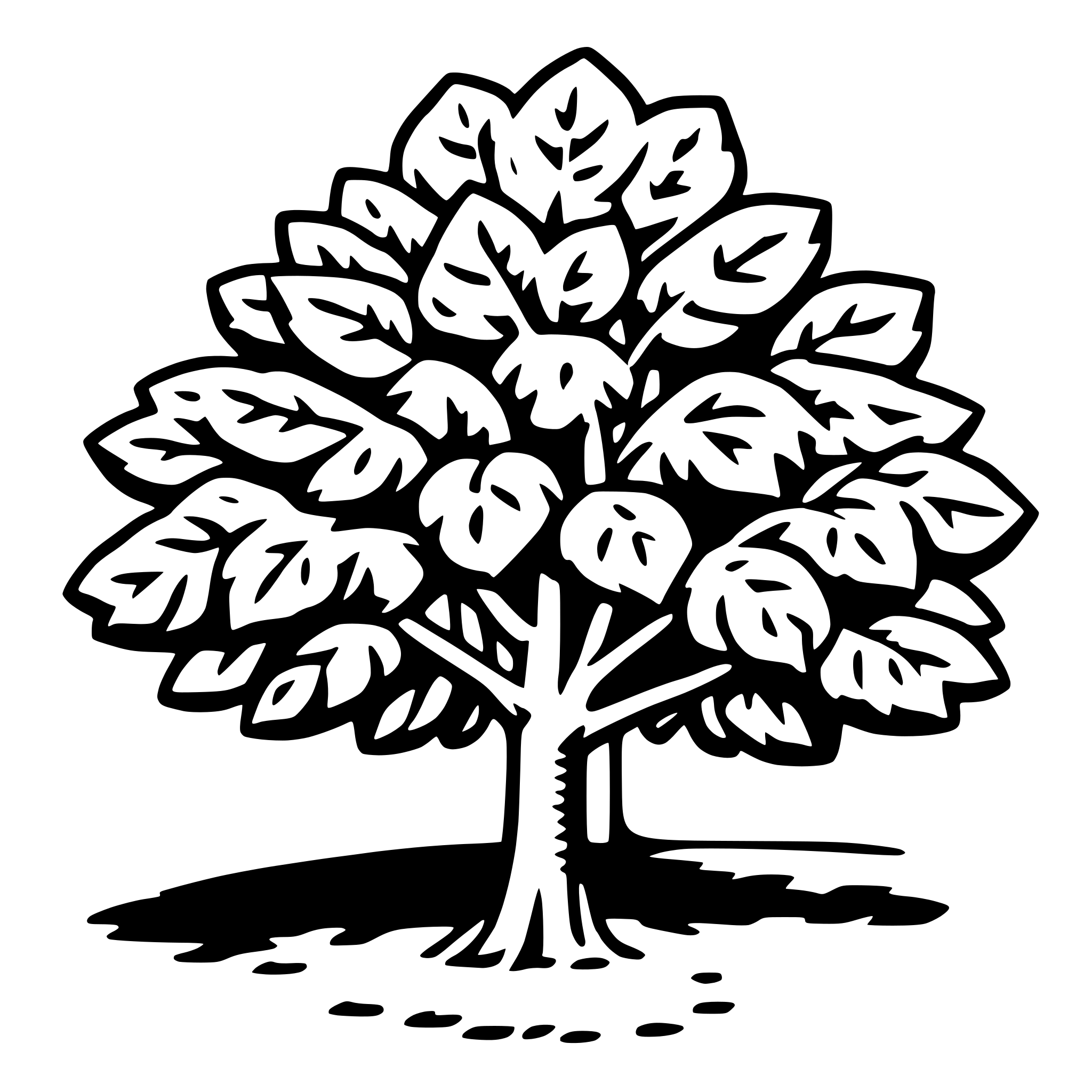 AI-generated SVG of 'mulberry tree'