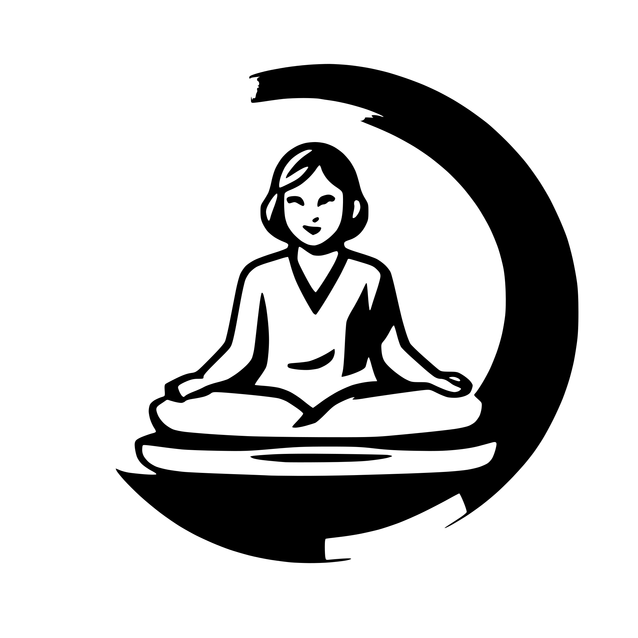 AI-generated SVG of a icon that can be used for meditation website
