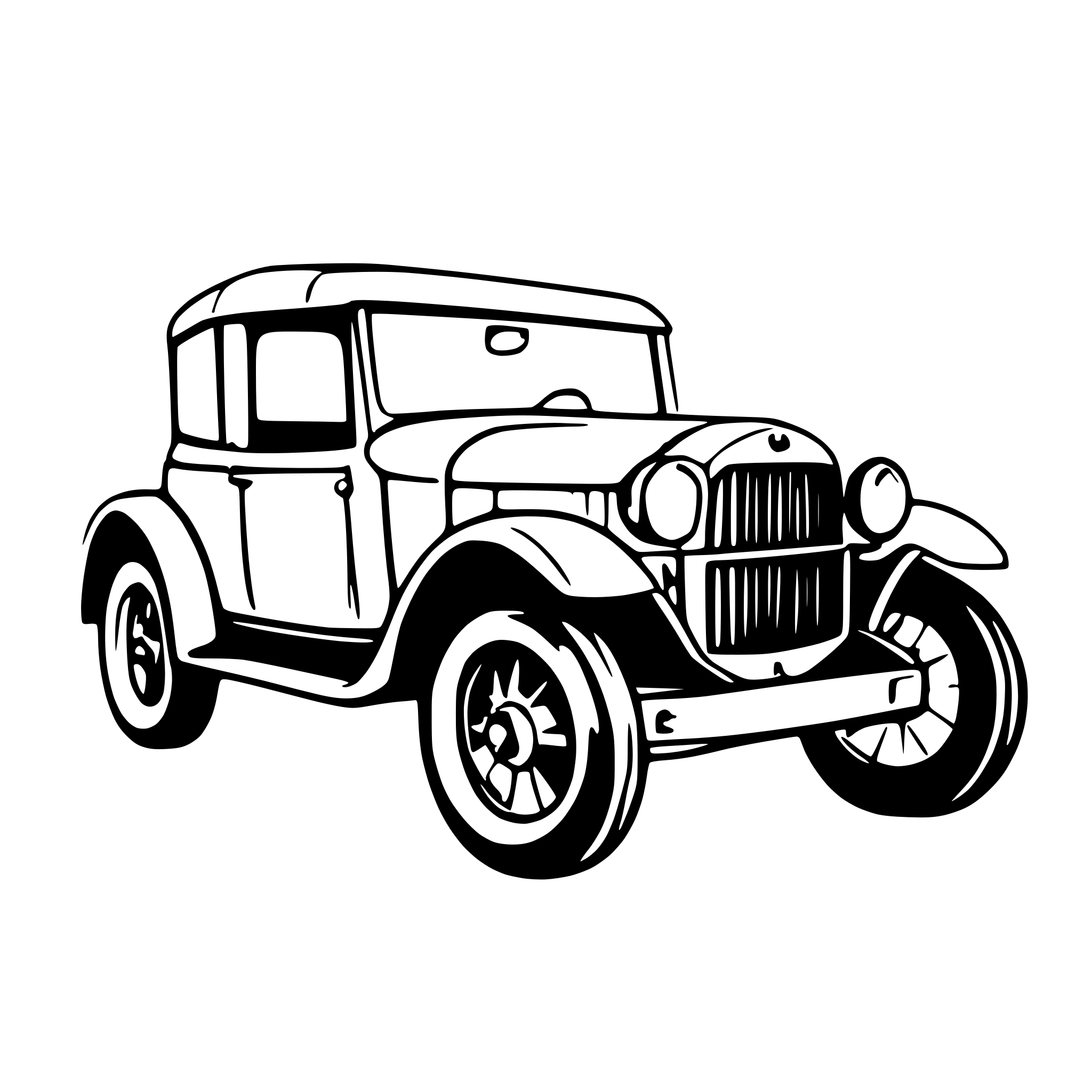 AI-generated SVG of a ford model a