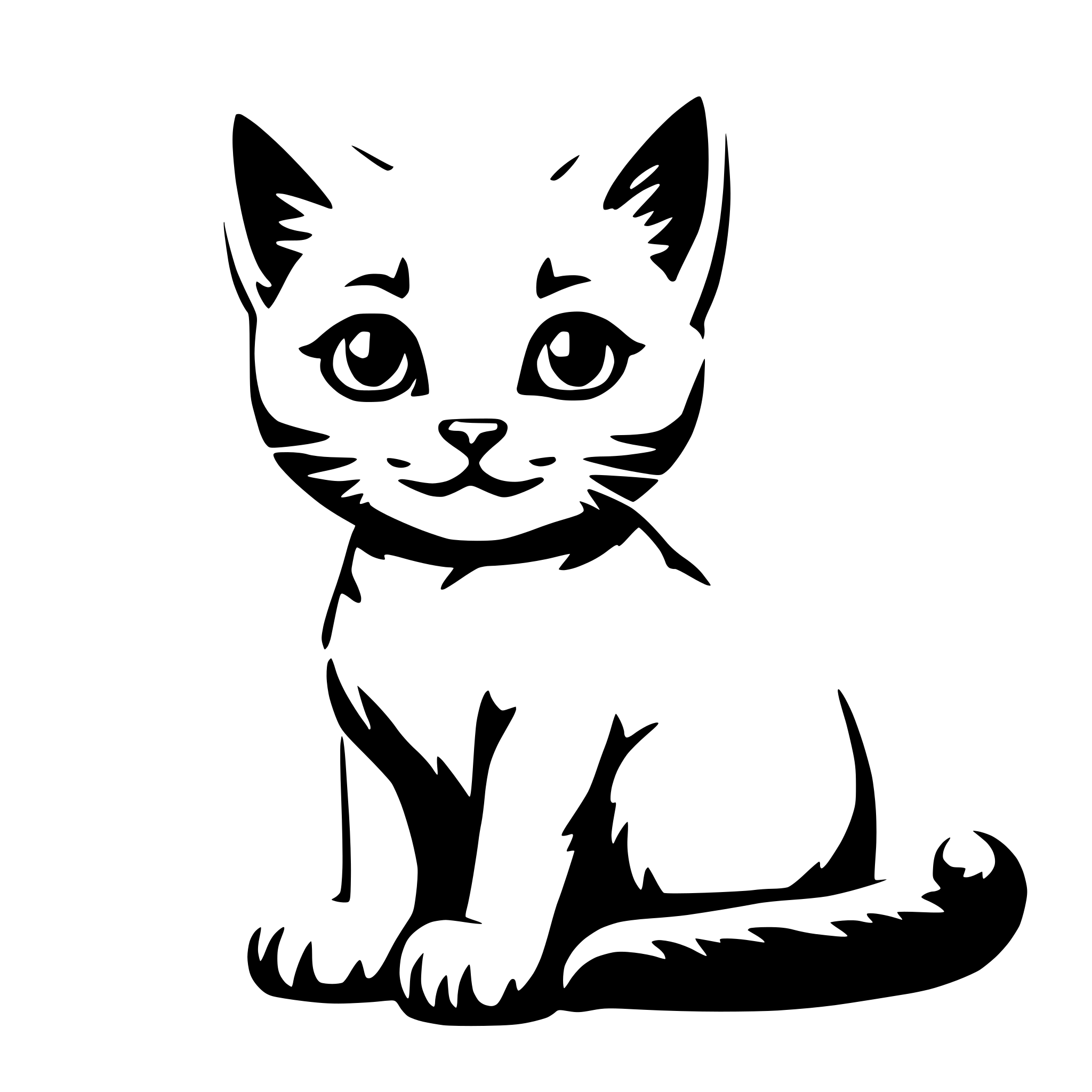 AI-generated SVG of a cute kitten