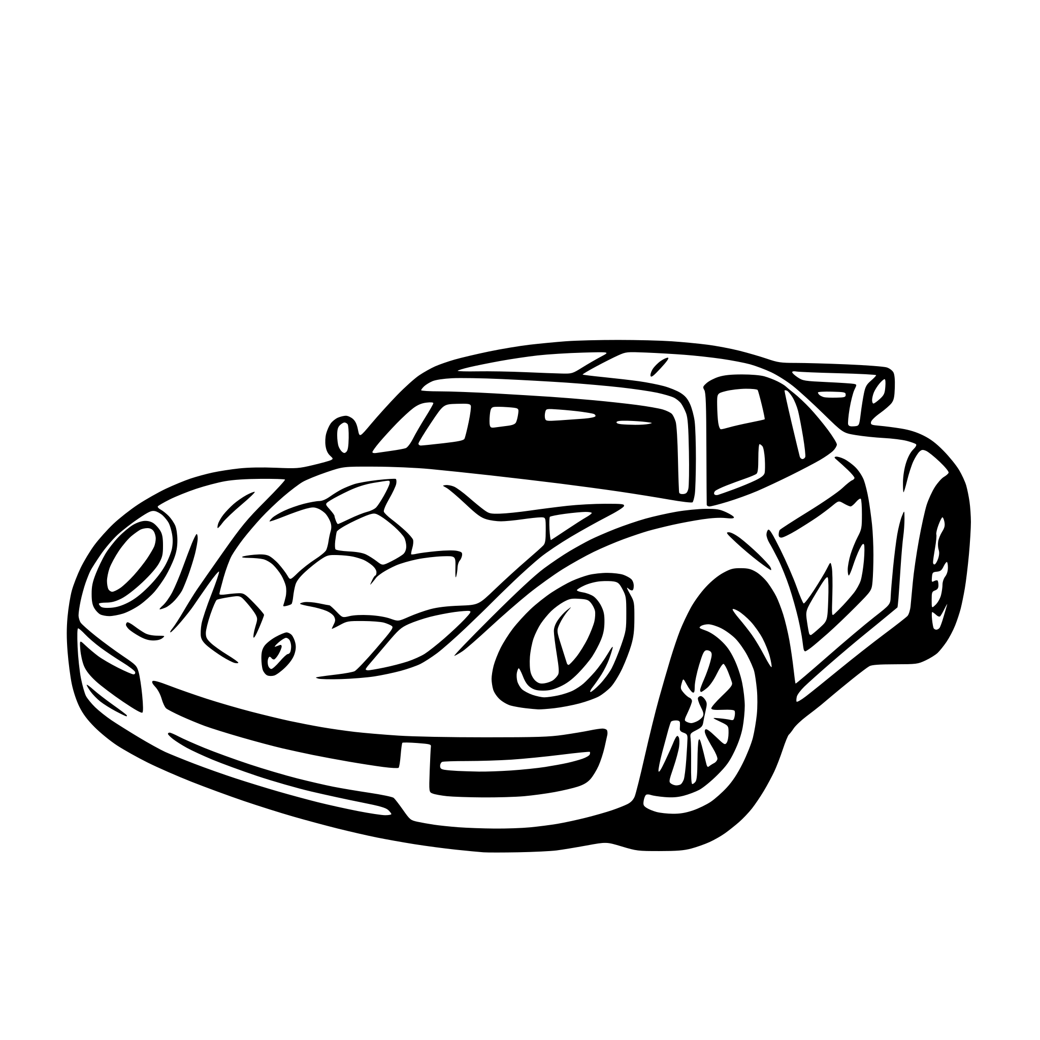 AI-generated SVG of a No Risk No Porsche