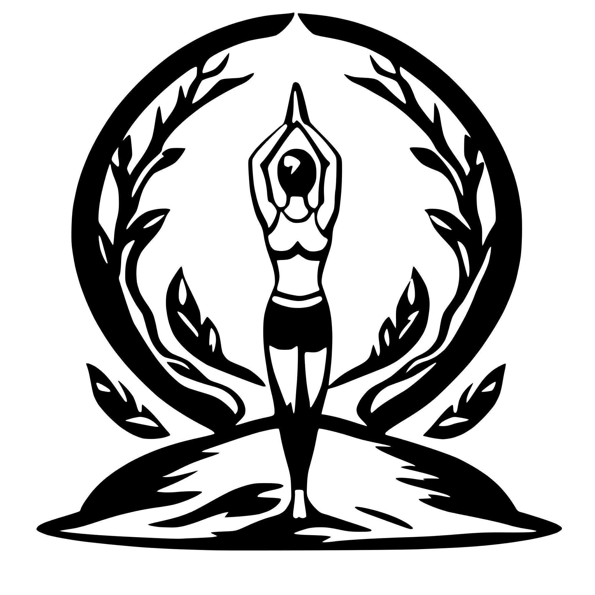 AI-generated SVG of a yoga tree pose