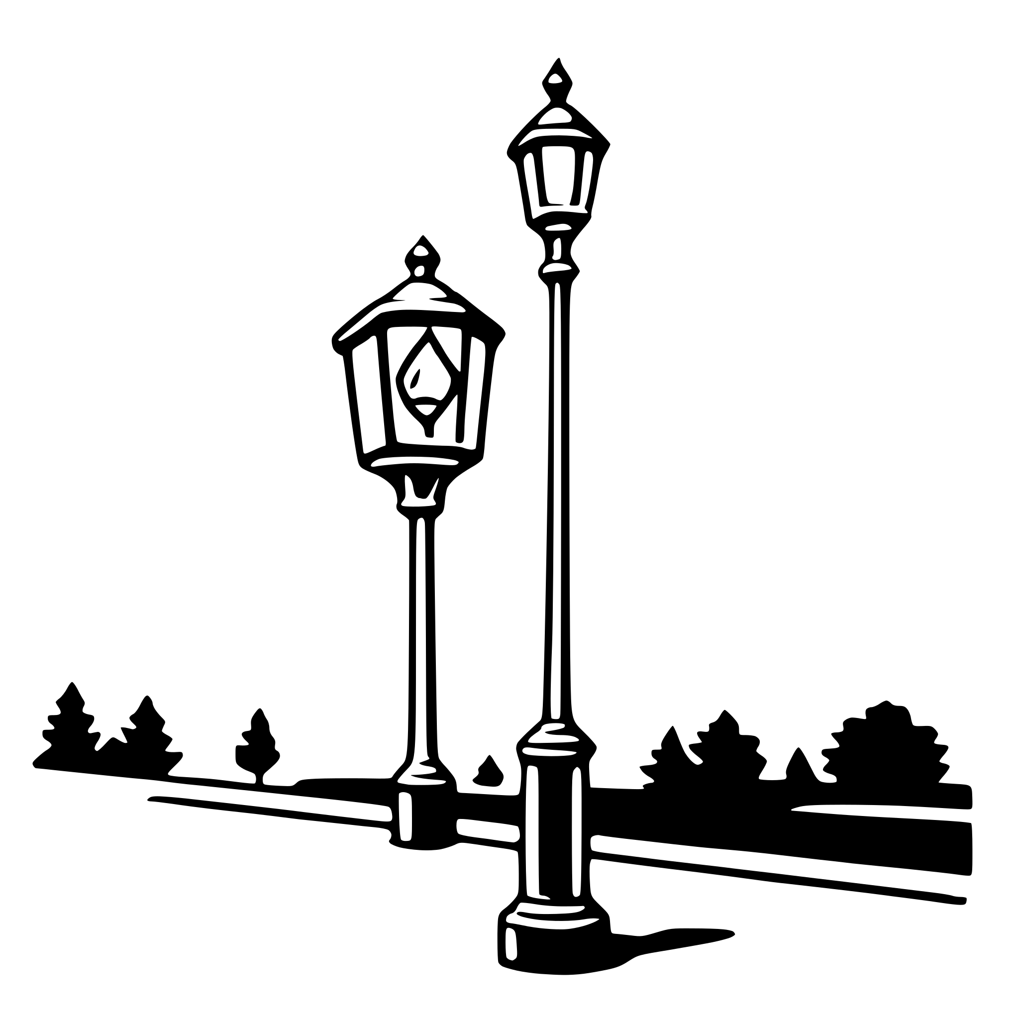 AI-generated SVG of 'lamp post'