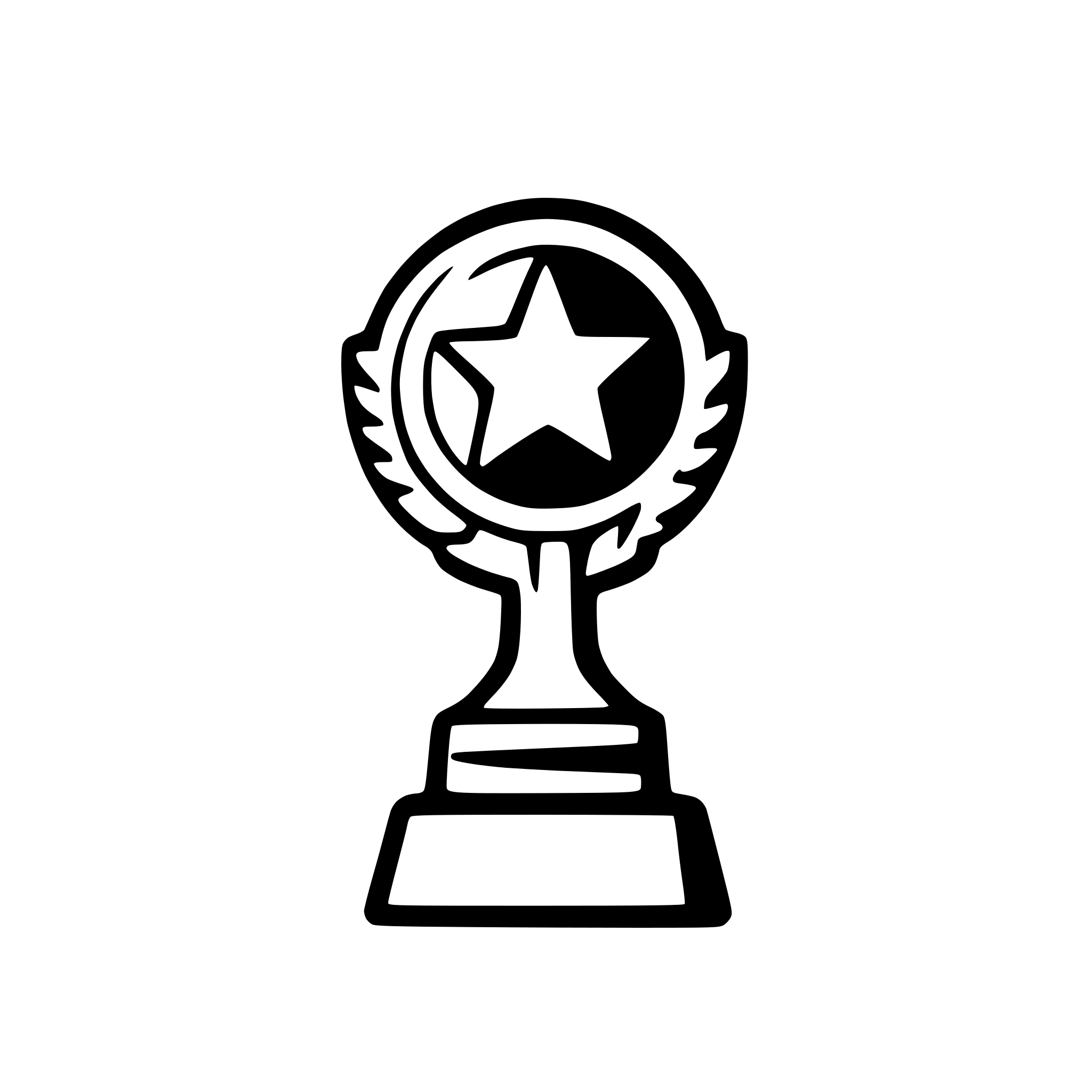 AI-generated SVG of a trophy with star engraving