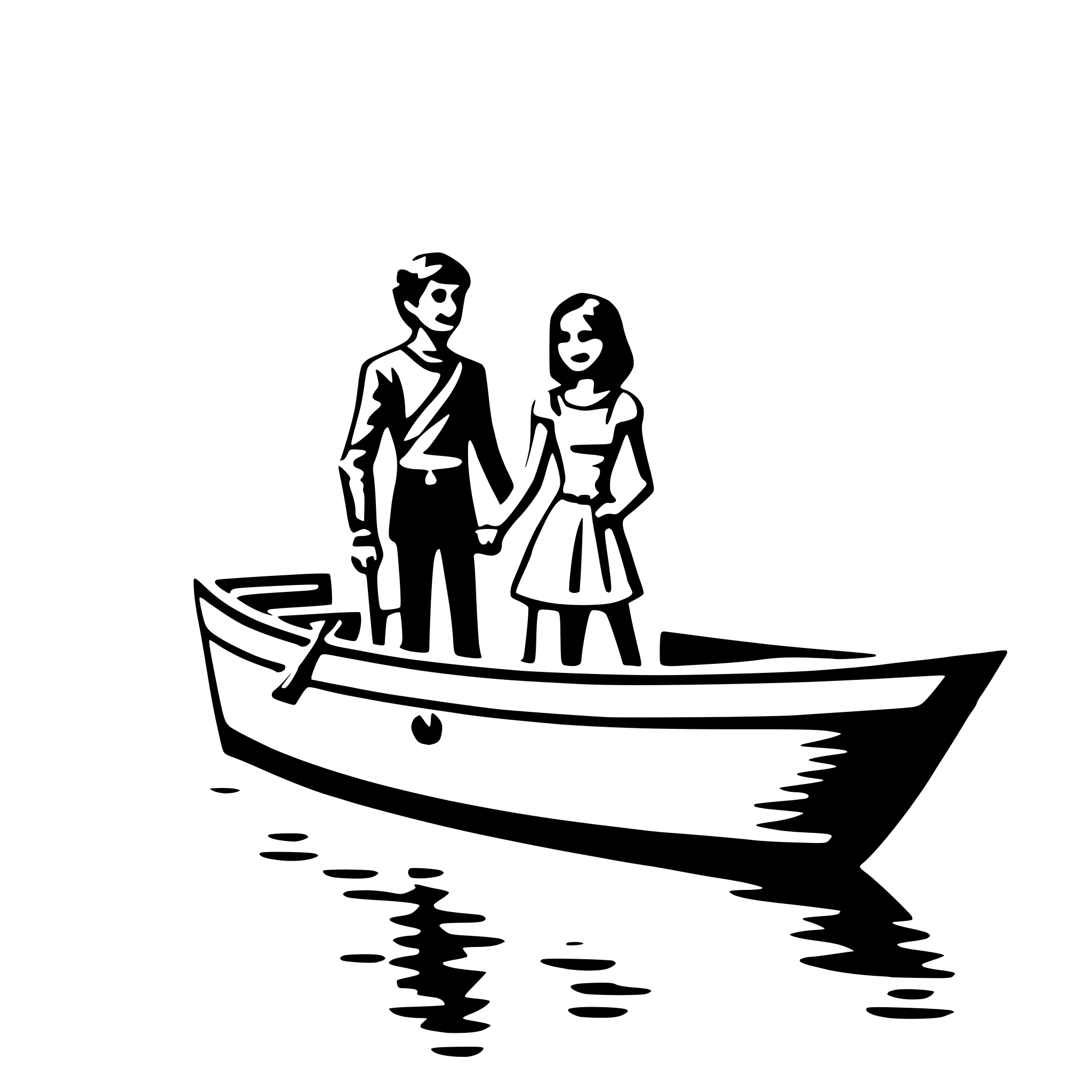 AI-generated SVG of 'couple on a boat'