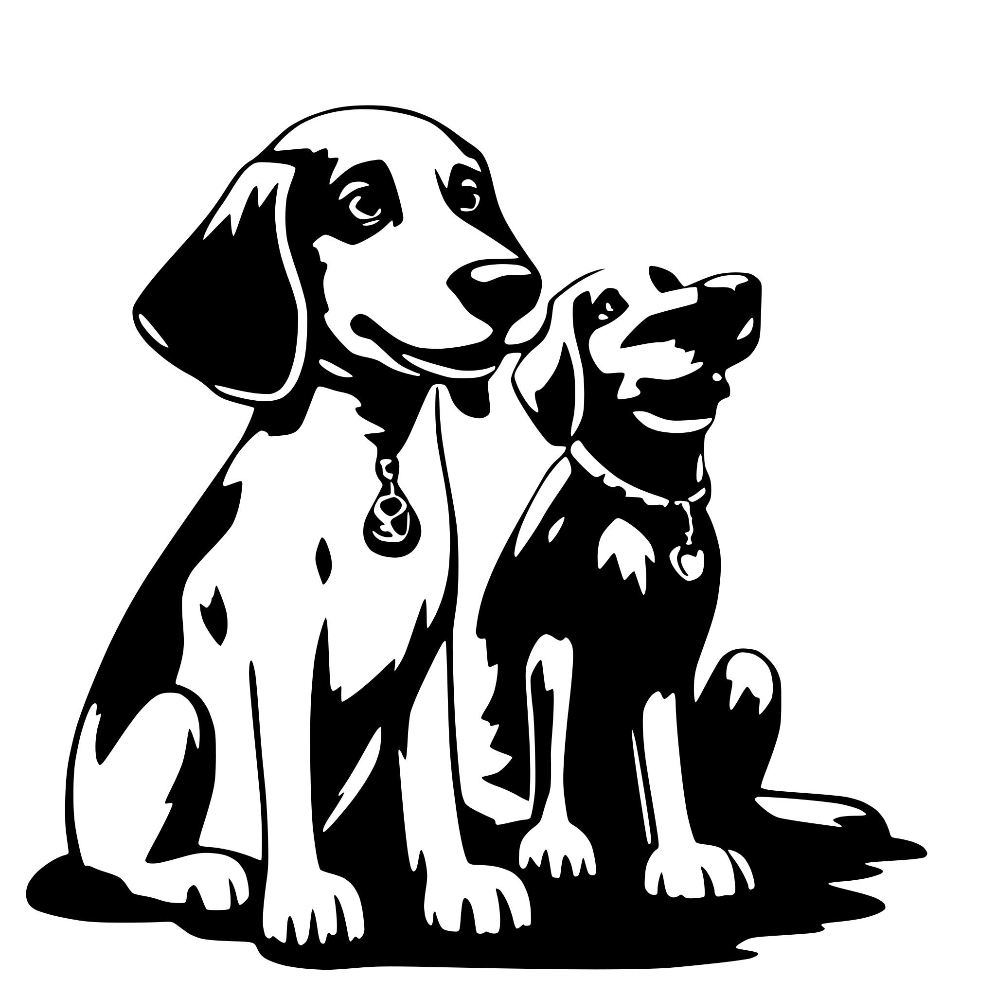 AI-generated SVG of 'retarded dogs'
