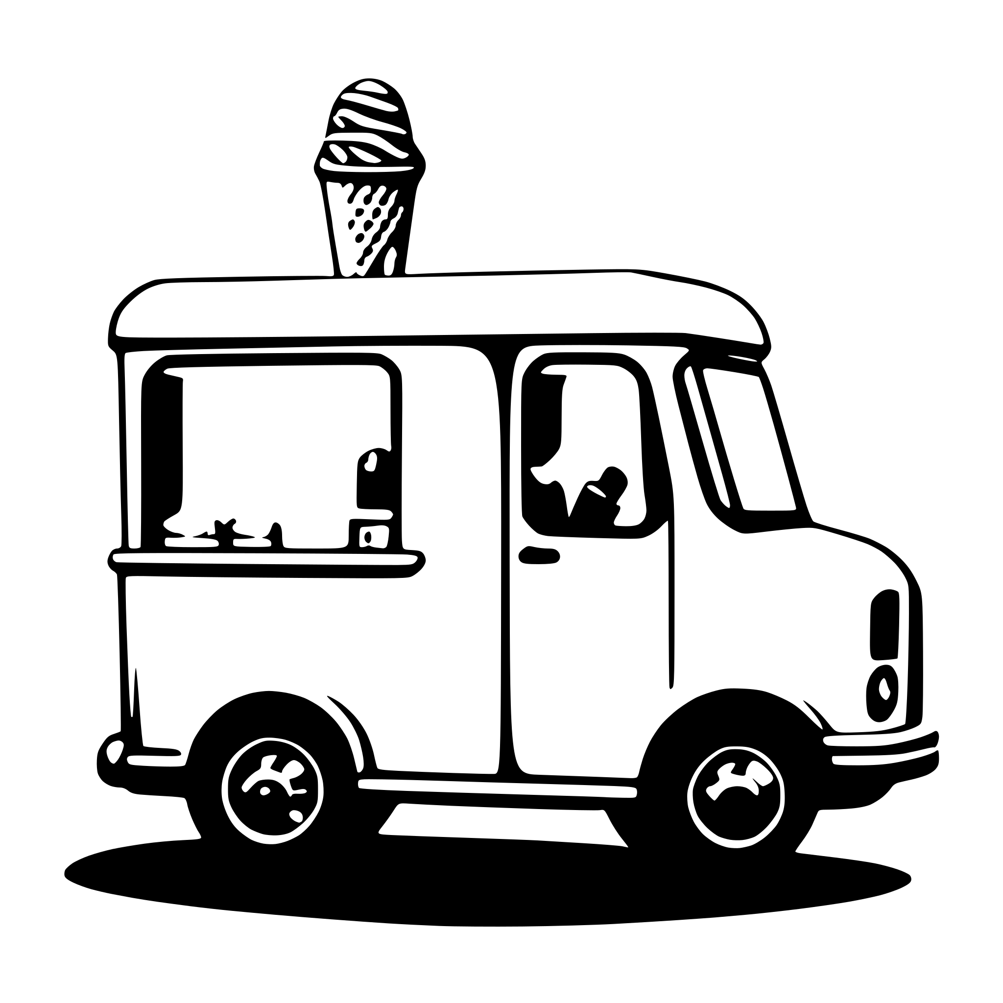AI-generated SVG of 'ice cream truck 2d'
