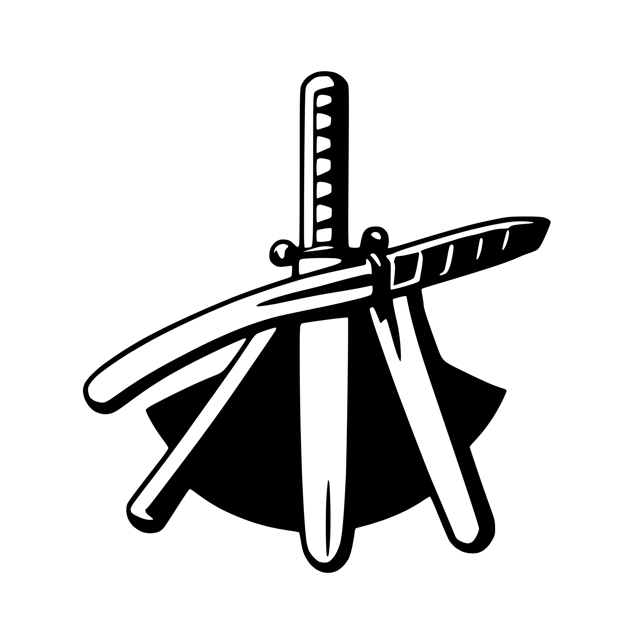 AI-generated SVG of 'icon of samurai katana'