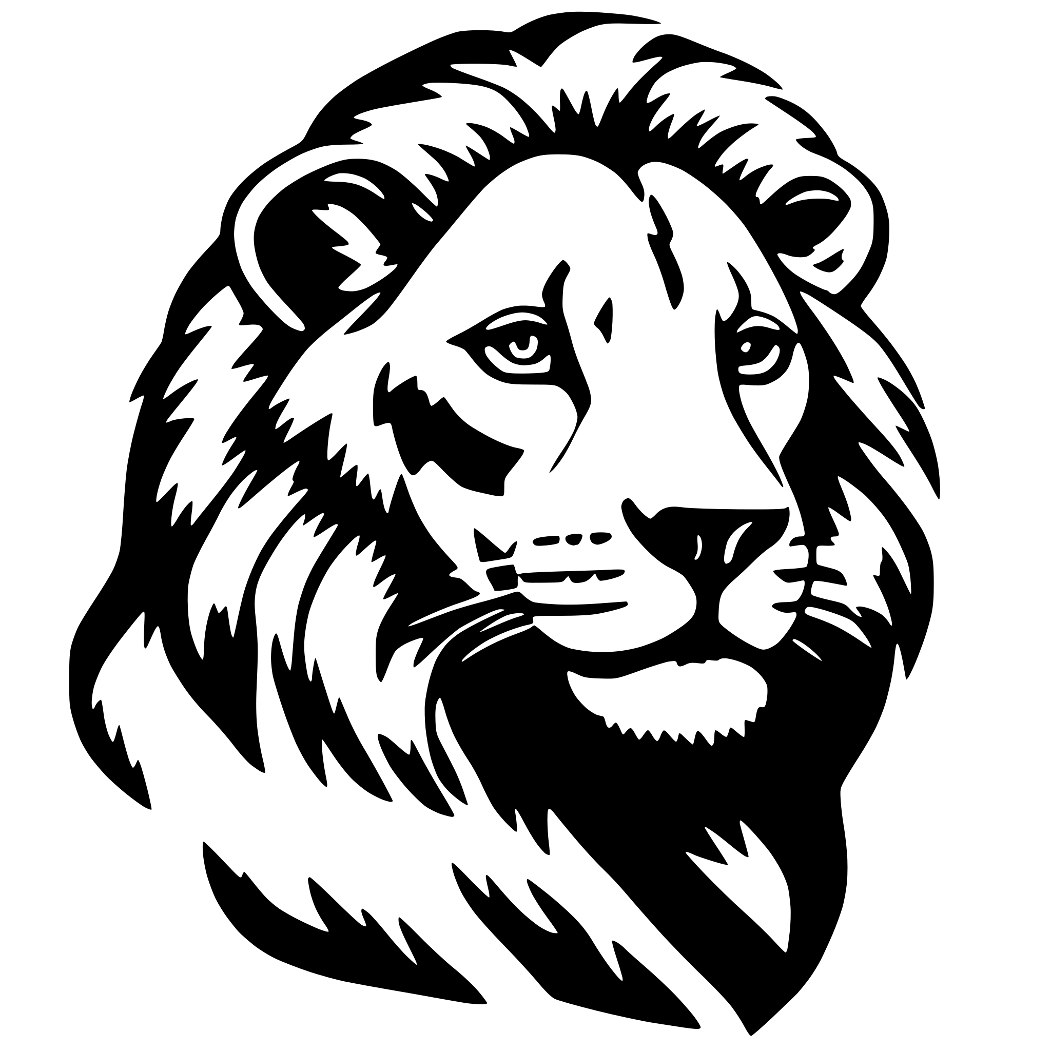 AI-generated SVG of a lion