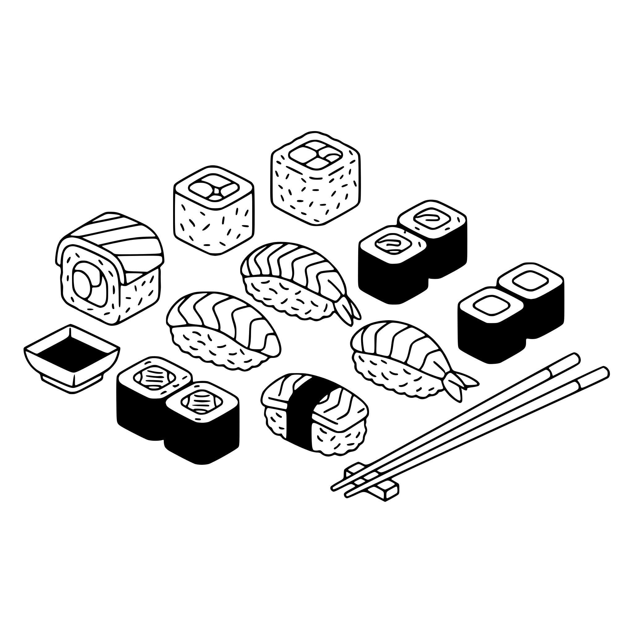 AI-generated SVG of a sushi