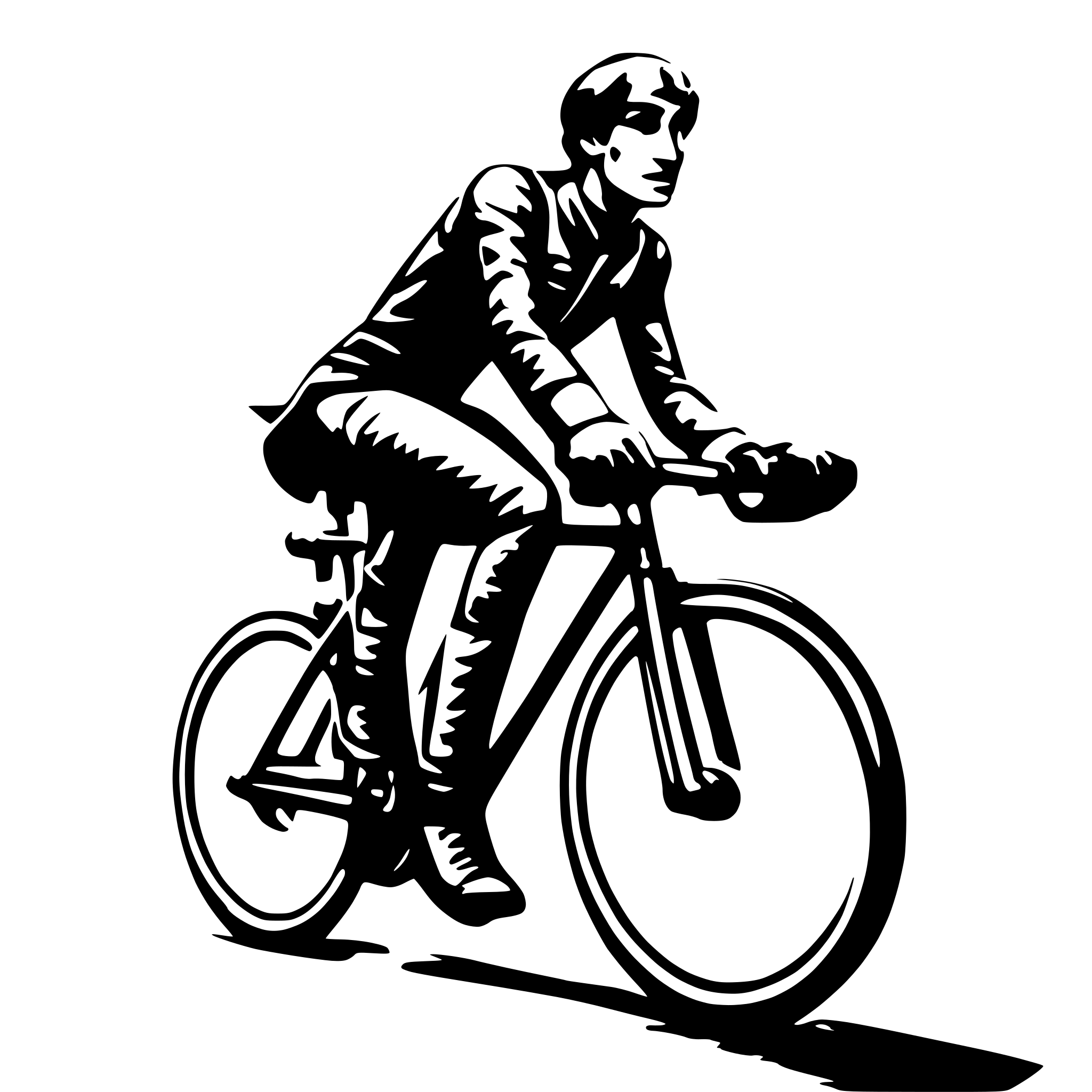 AI-generated SVG of 'a man riding a road bicycle'