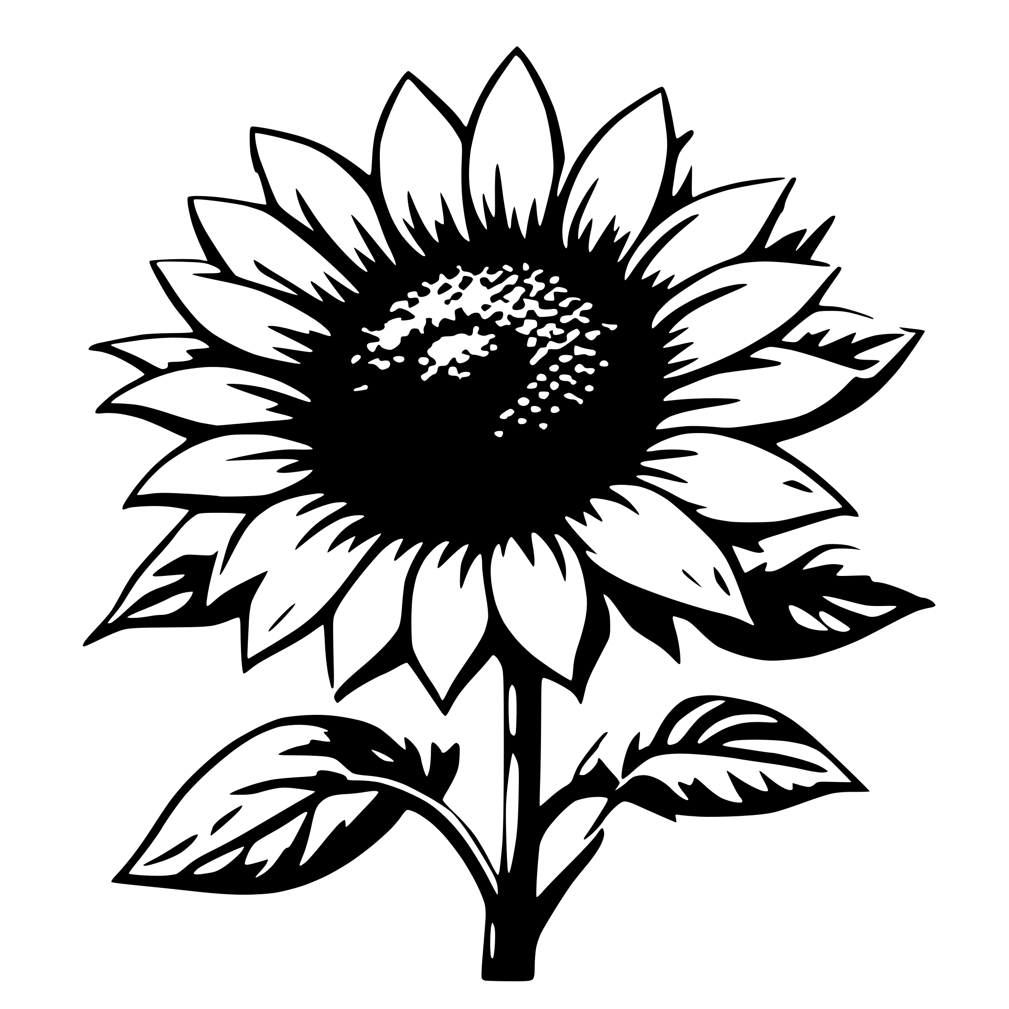 AI-generated SVG of a A sunflower
