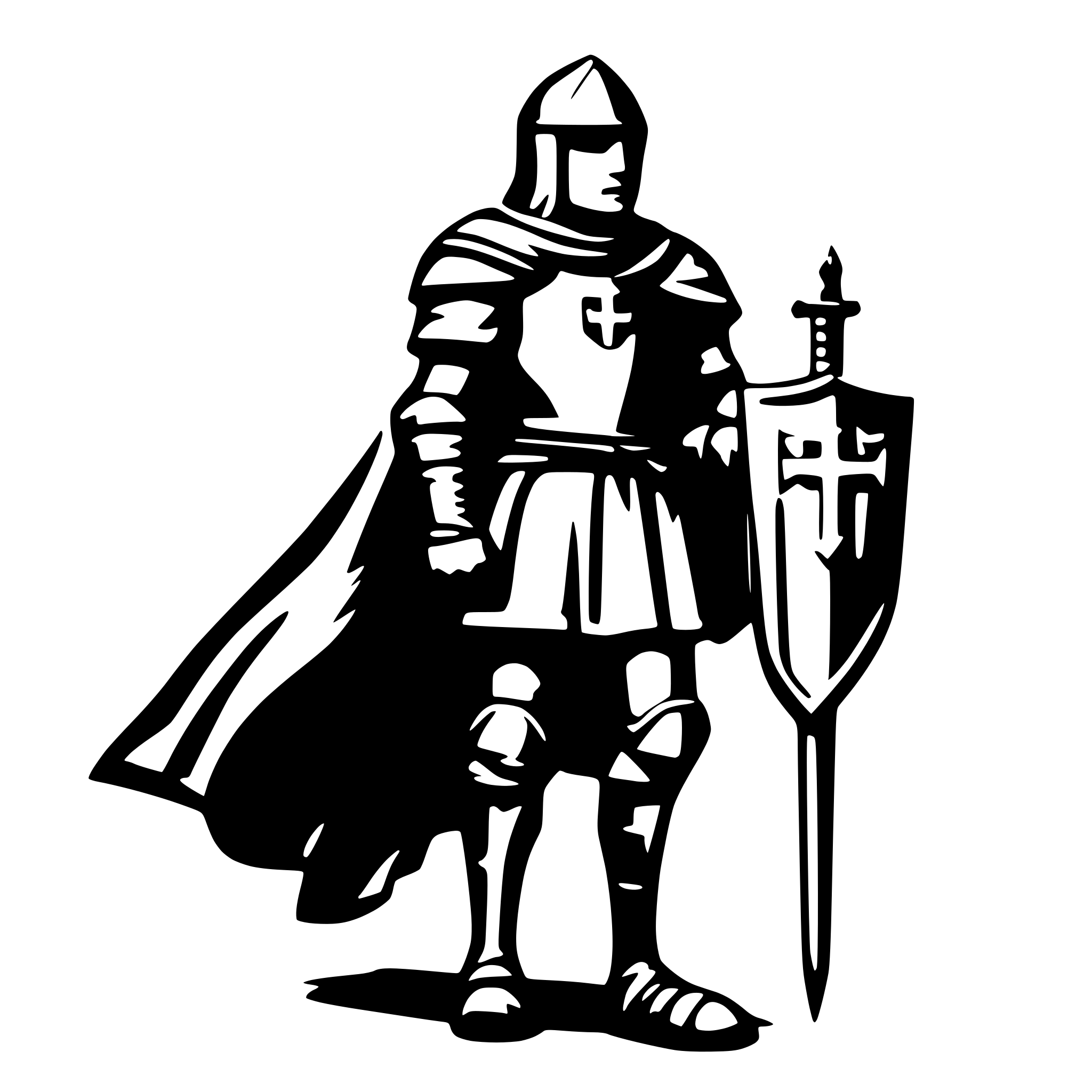 AI-generated SVG of a Crusader knight