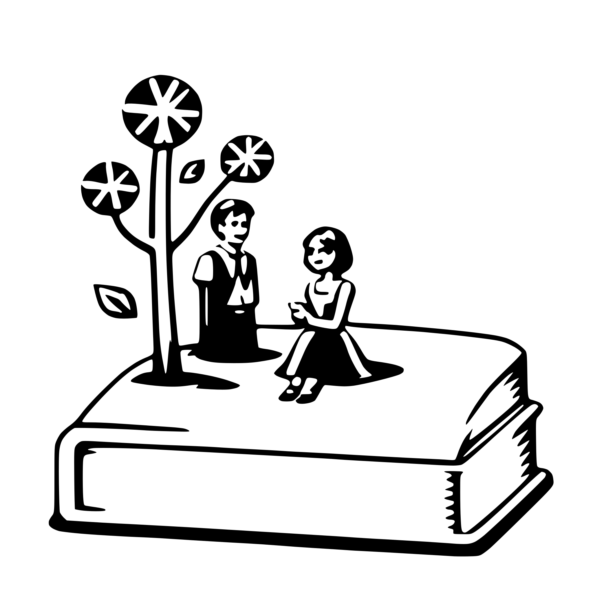AI-generated SVG of a love storybook