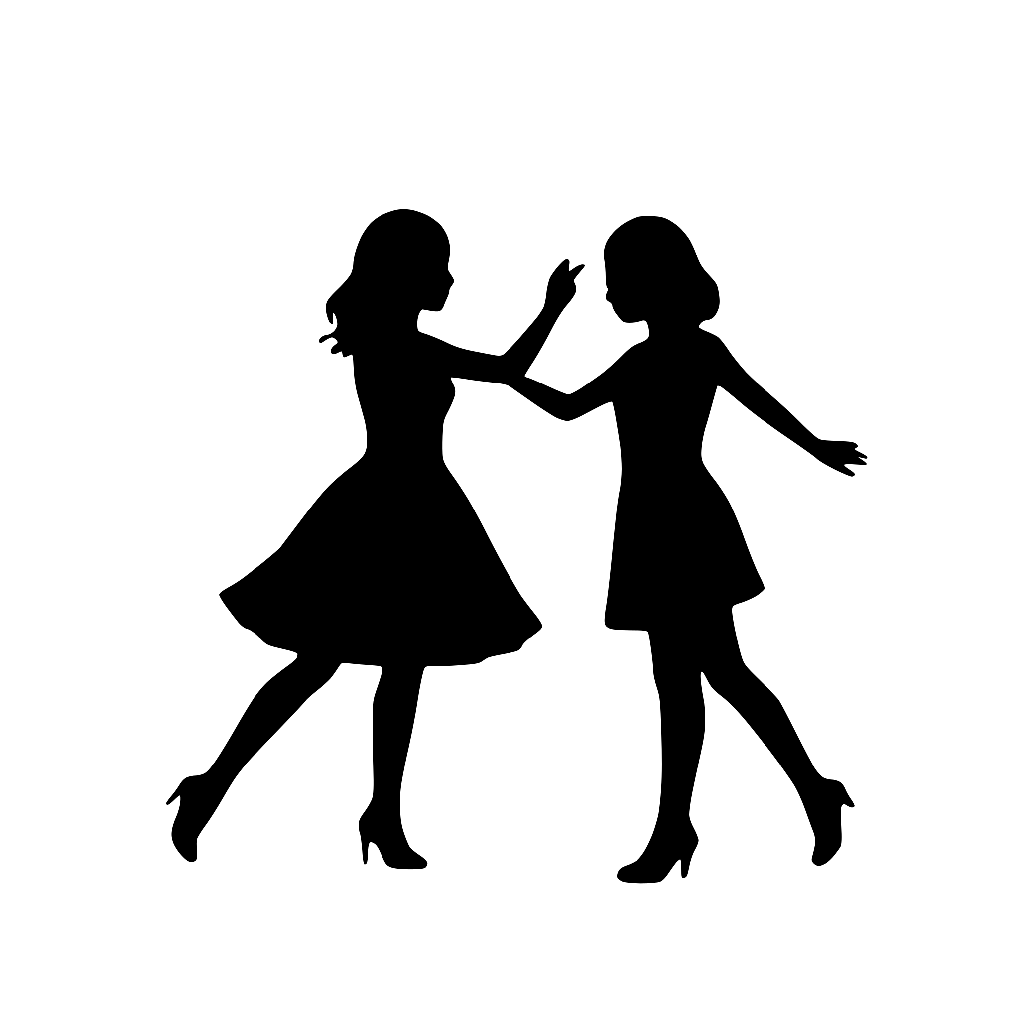 AI-generated SVG of a dancing couple in silhouette