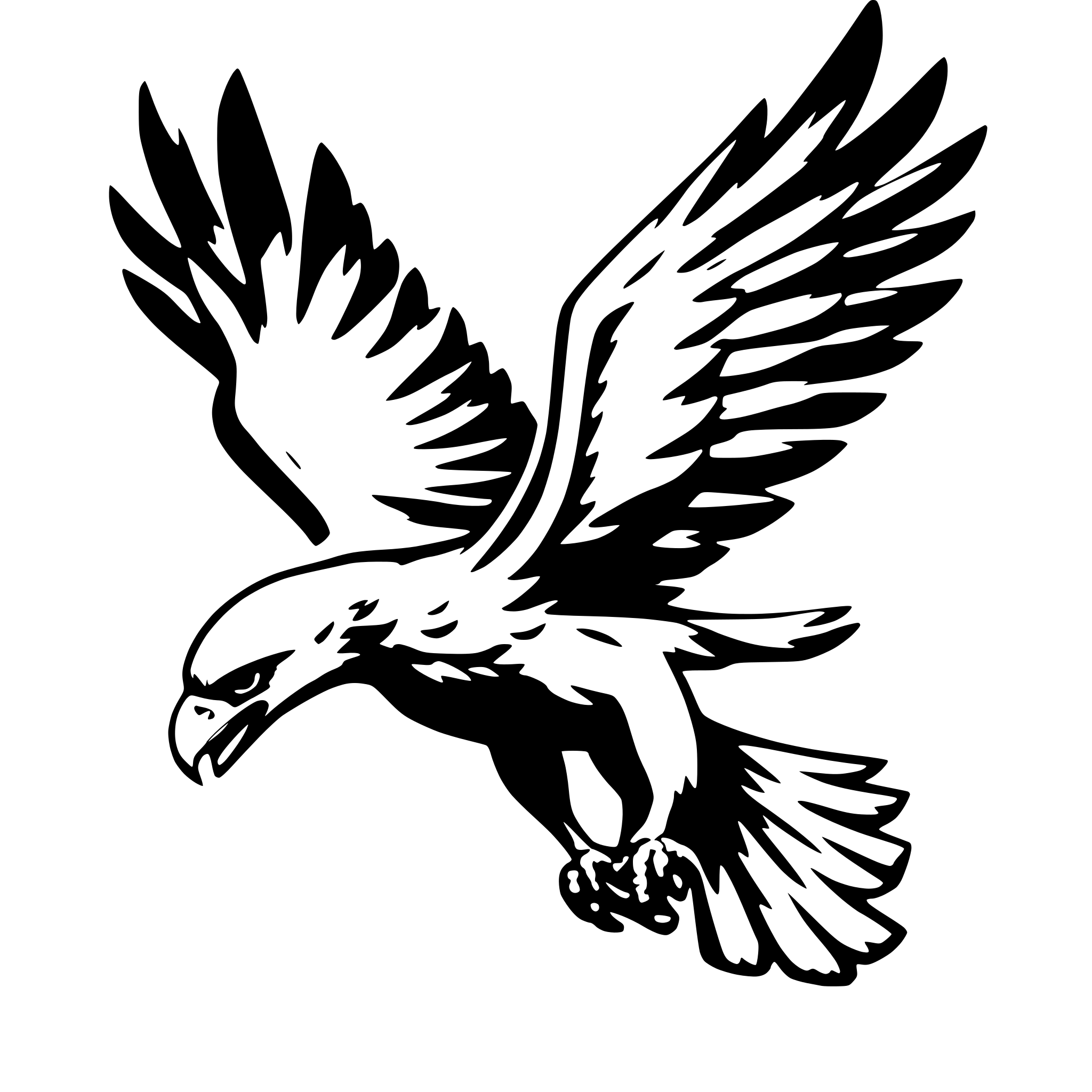 AI-generated SVG of 'a majestic eagle in flight'