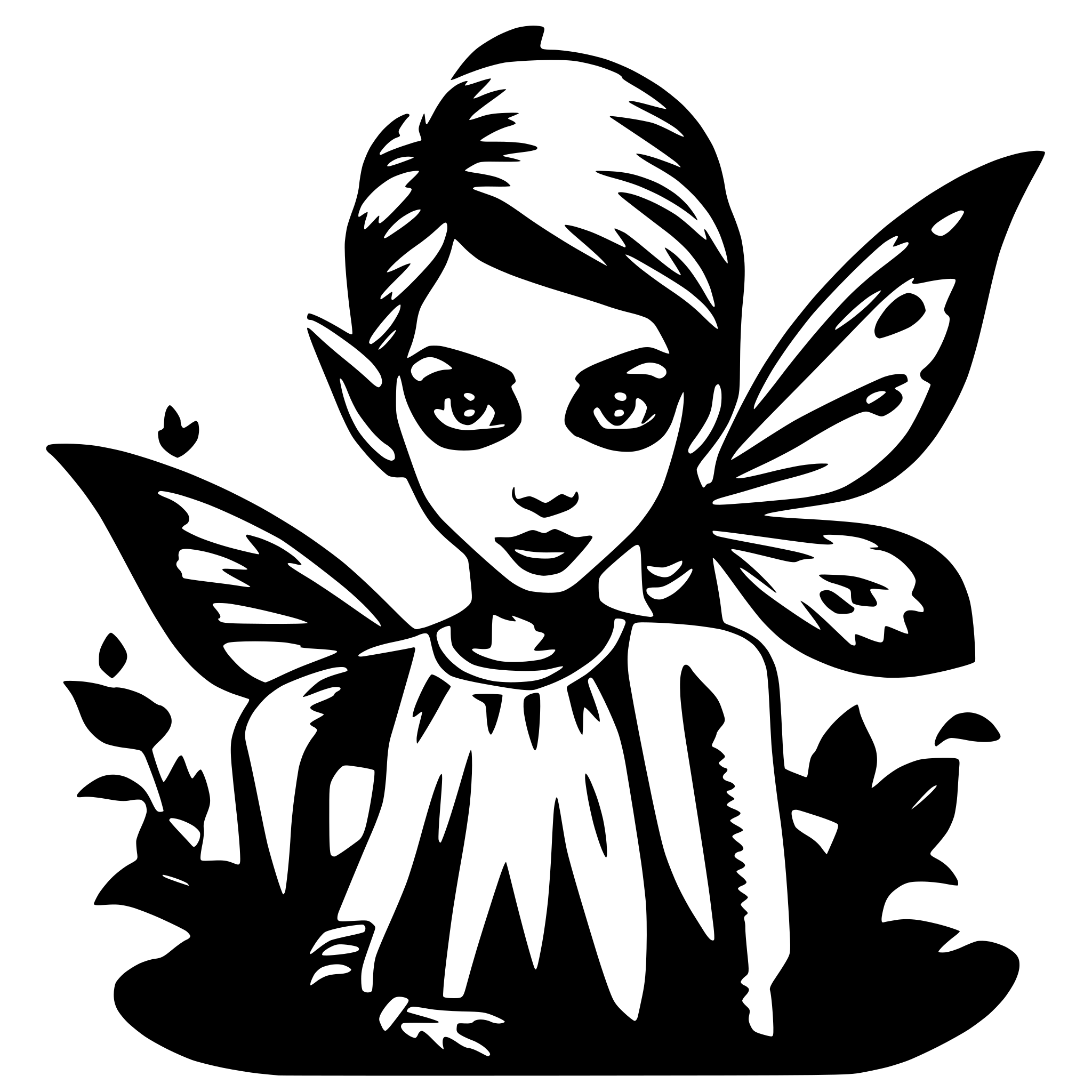AI-generated SVG of 'evil fairy'