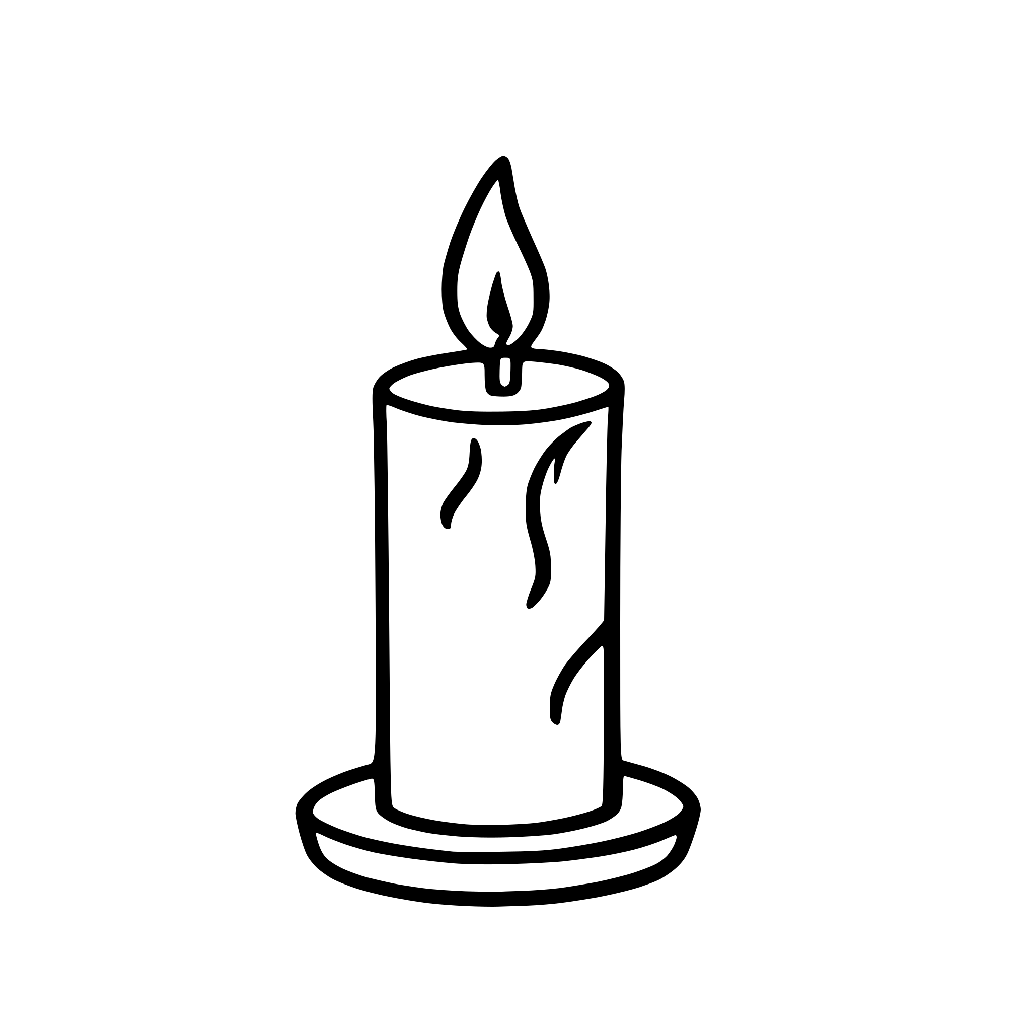 AI-generated SVG of 'candle burning in darkness'