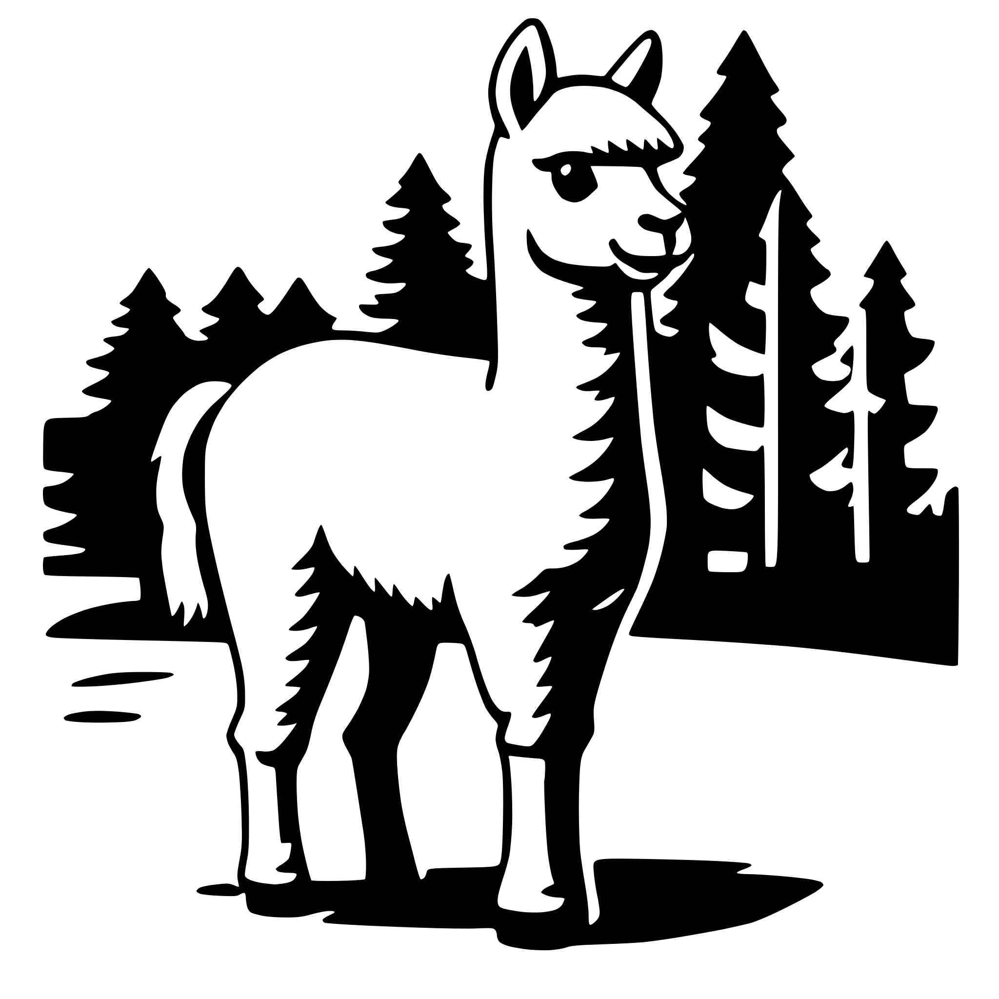 AI-generated SVG of a alpaca