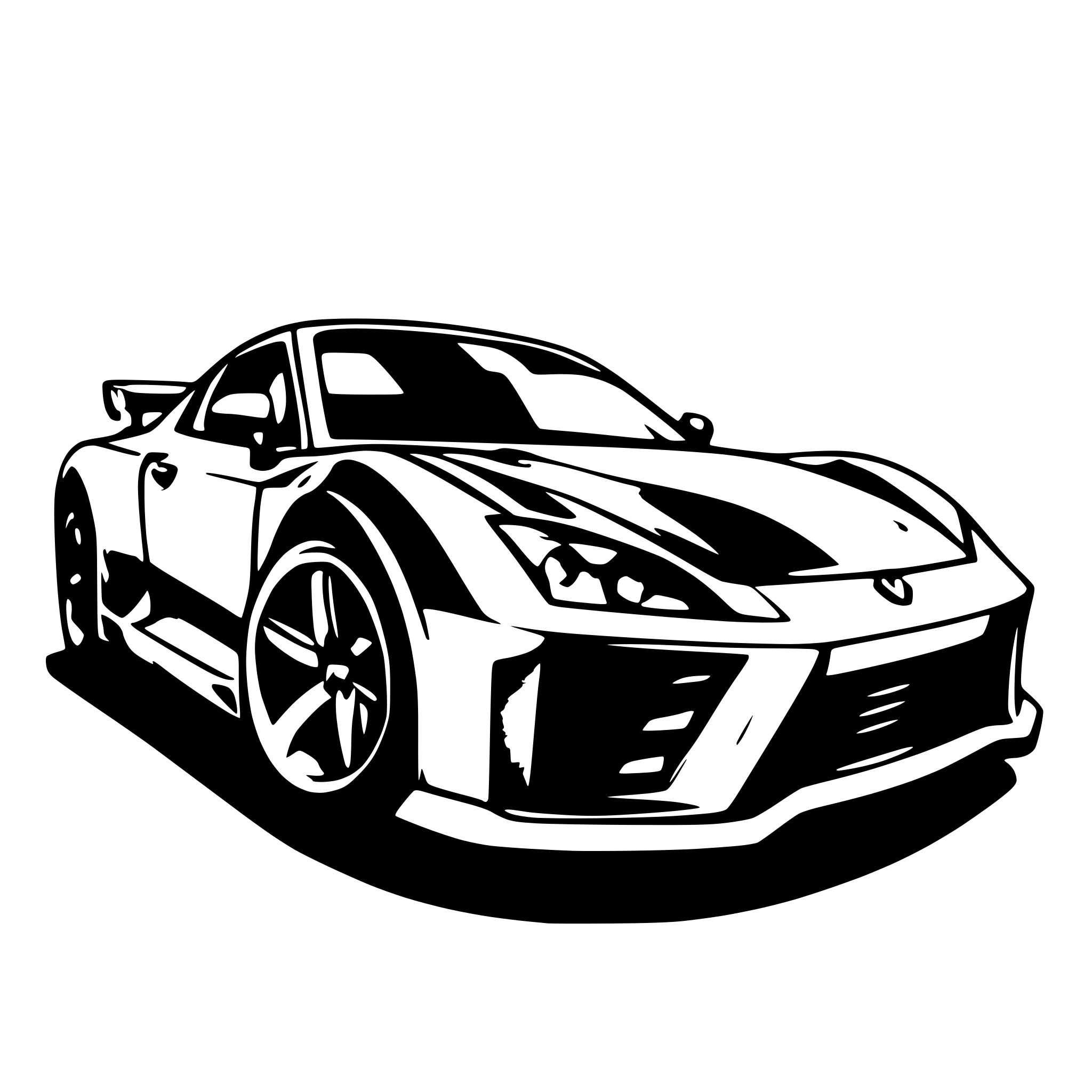 AI-generated SVG of a A futuristic sports car