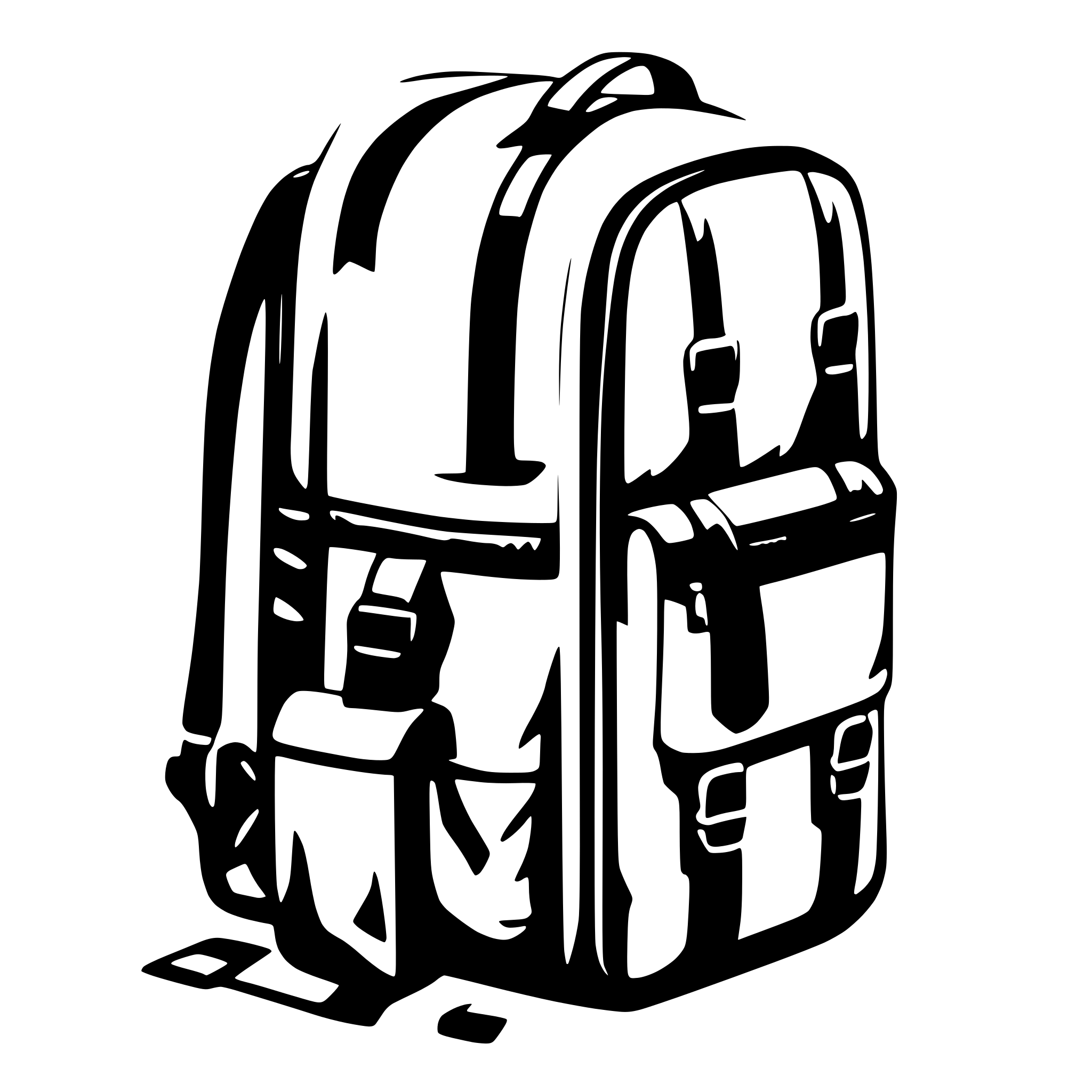 AI-generated SVG of 'Isometric backpack'