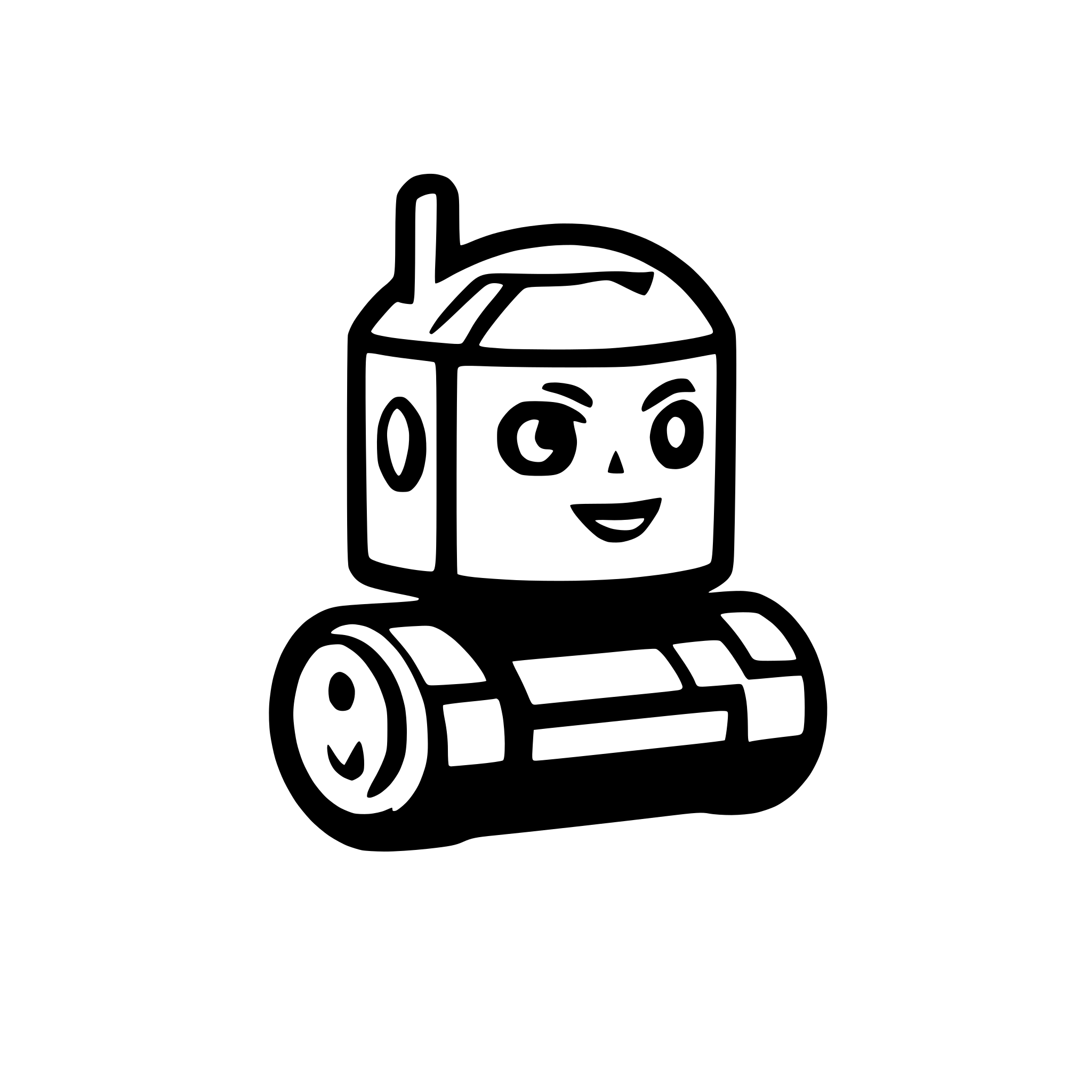 AI-generated SVG of a log robot