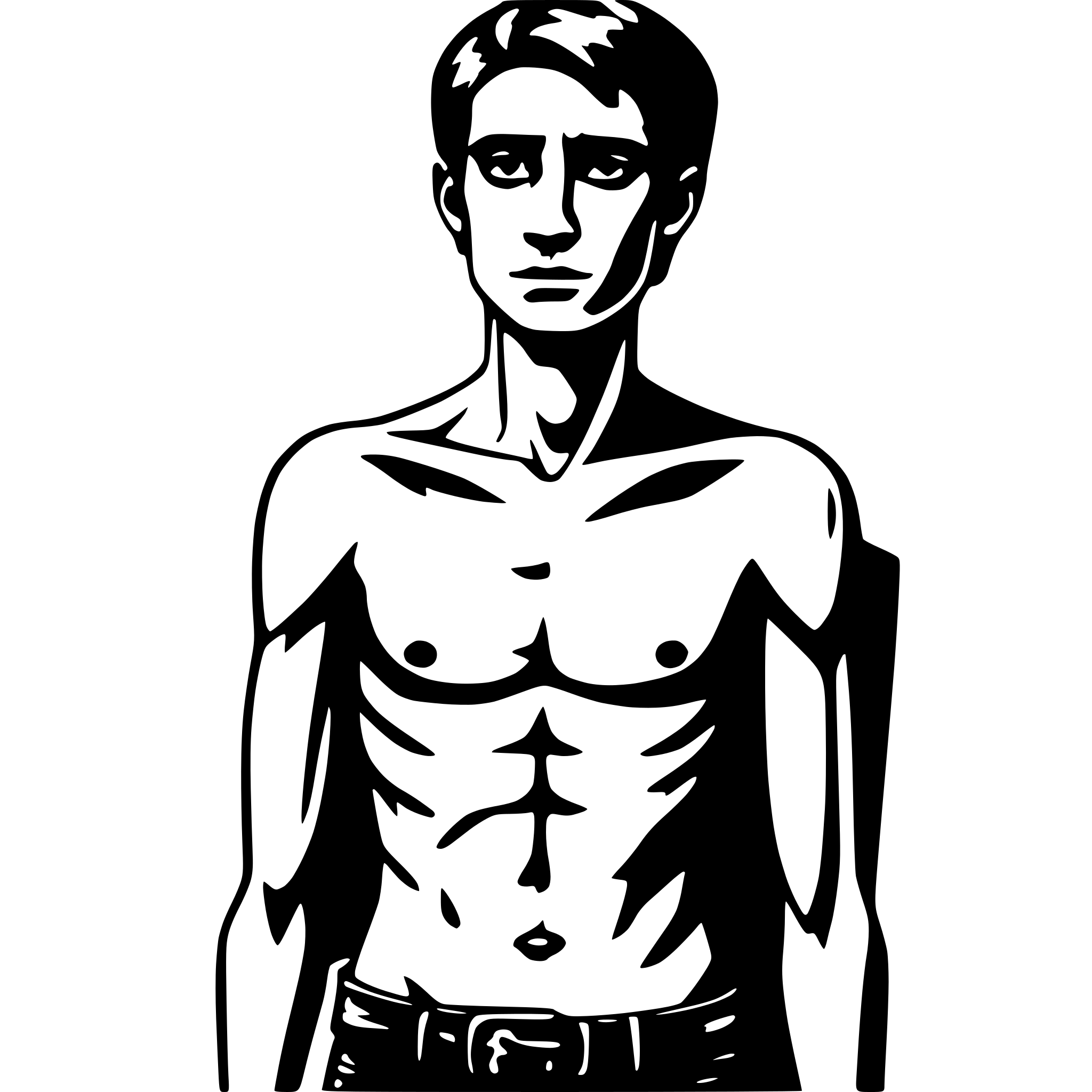 AI-generated SVG of a sad faced skinny body type male with visible ribs AI-generated SVG of a sad faced skinny body type male with visible ribs