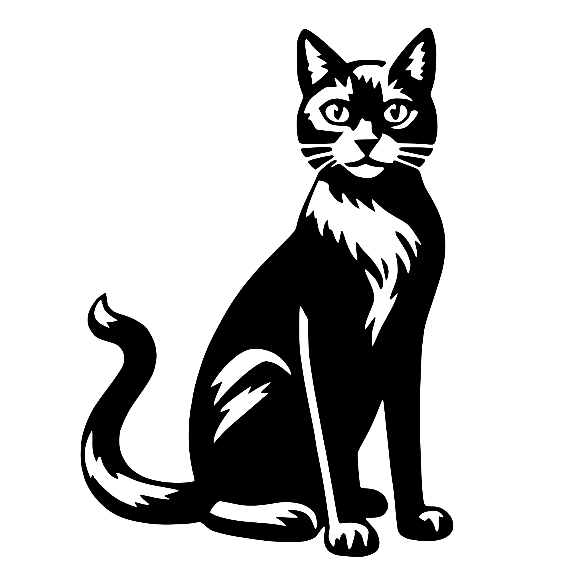 AI-generated SVG of 'black cat'