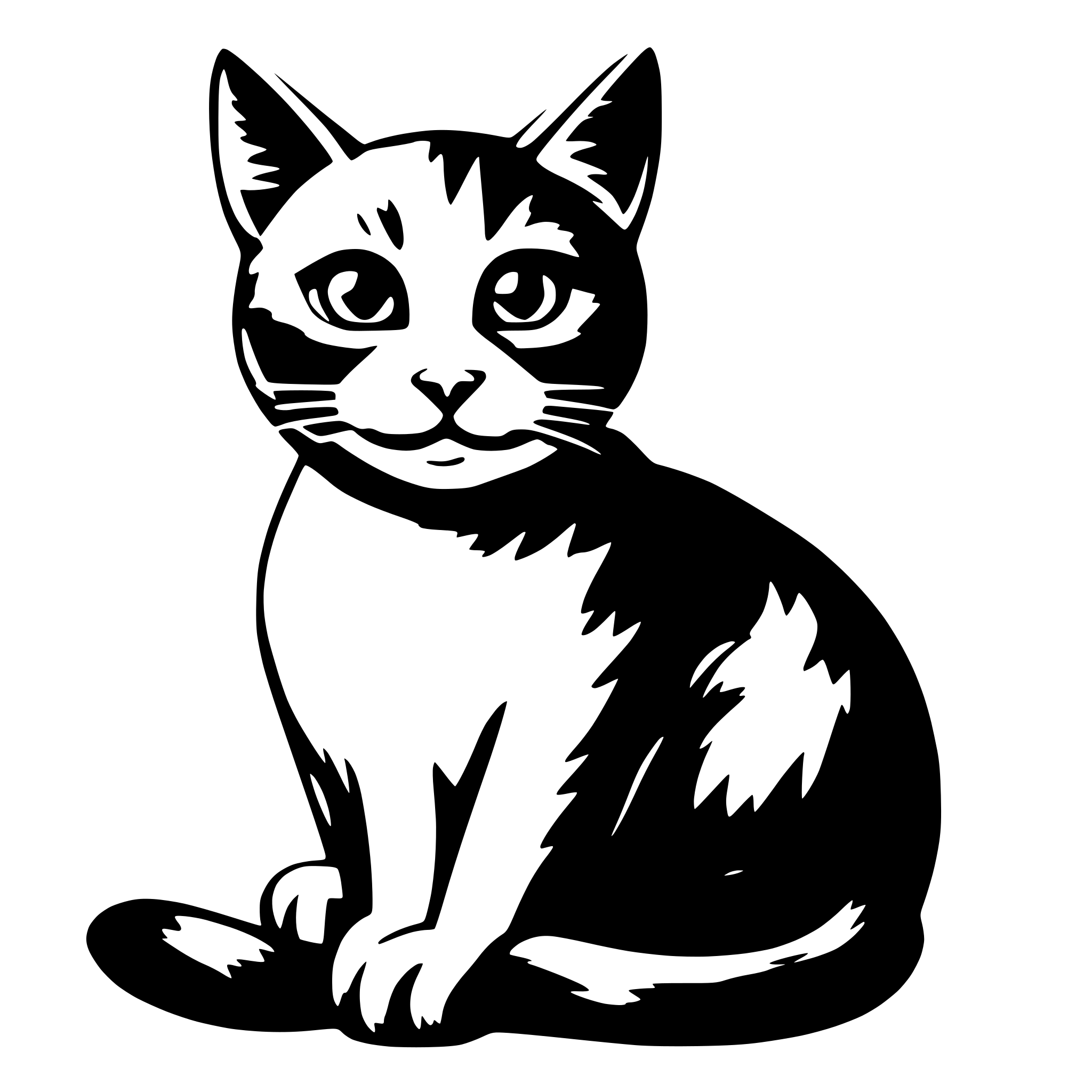 AI-generated SVG of a a cat
