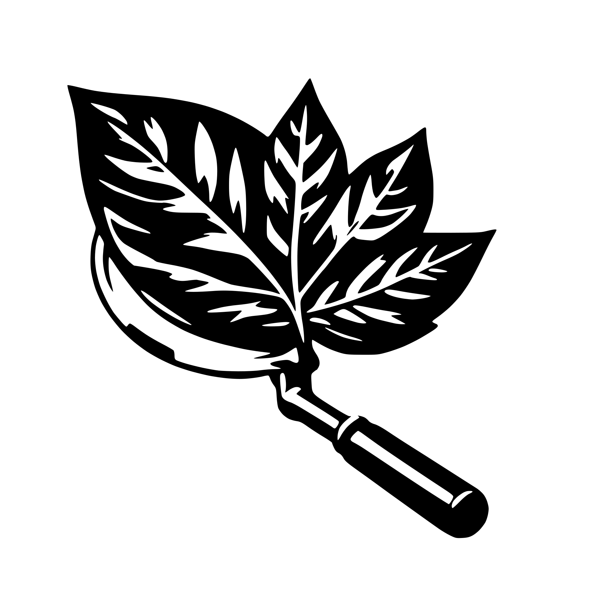 AI-generated SVG of a leaf with magnifying glass over it