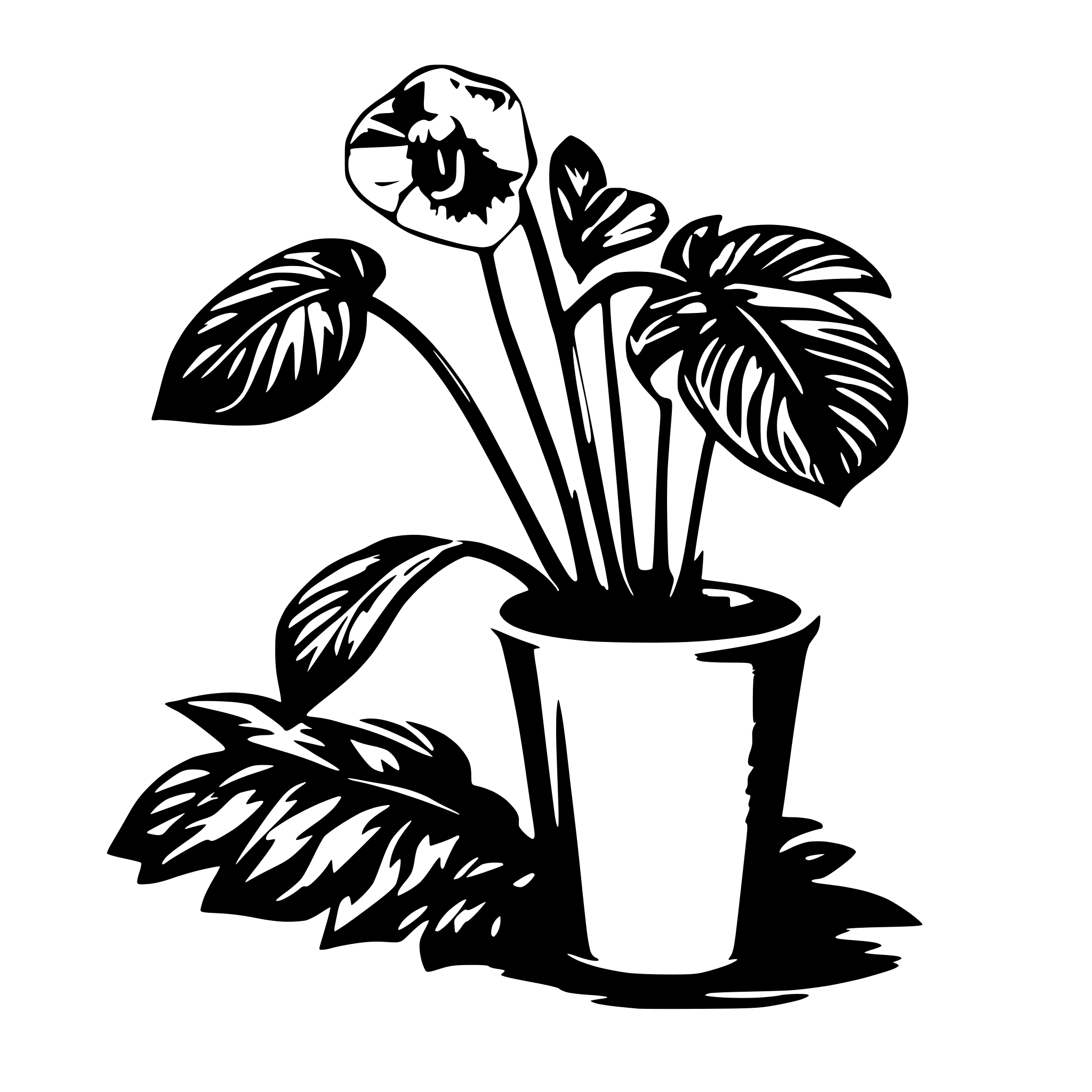 AI-generated SVG of 'a paphiophedilum'