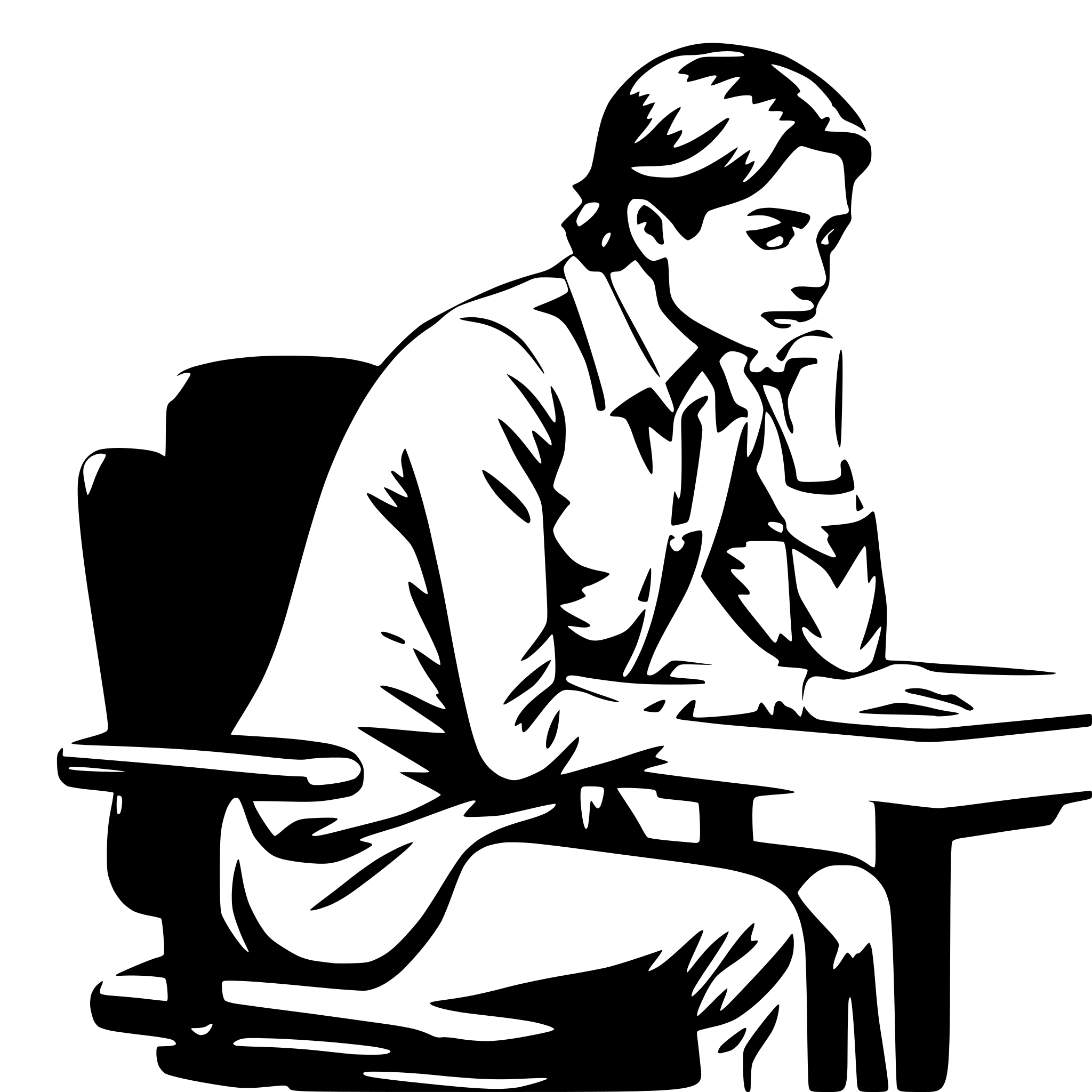 AI-generated SVG of a Wrong sitting positions cause back pain