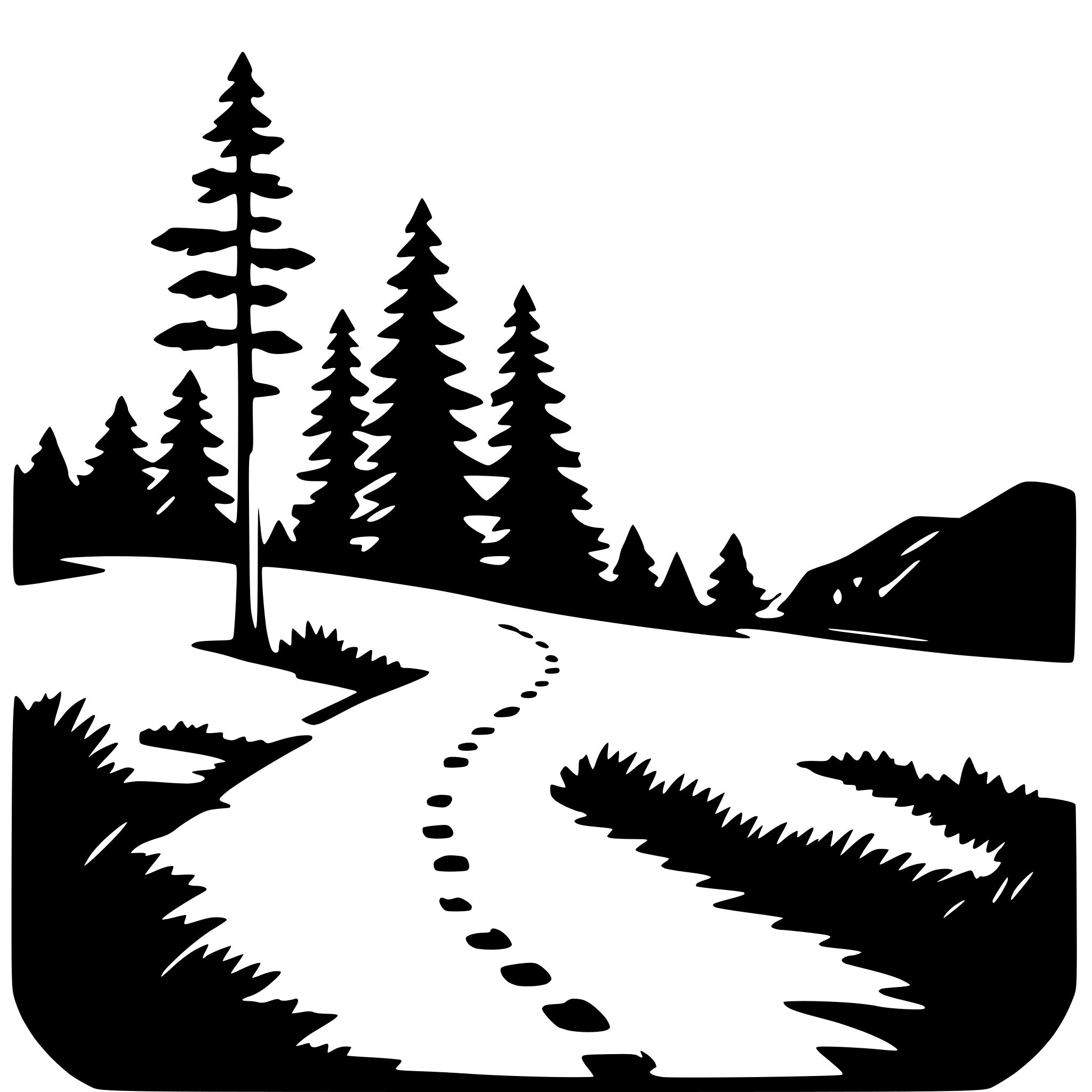 AI-generated SVG of a hiker's paradise