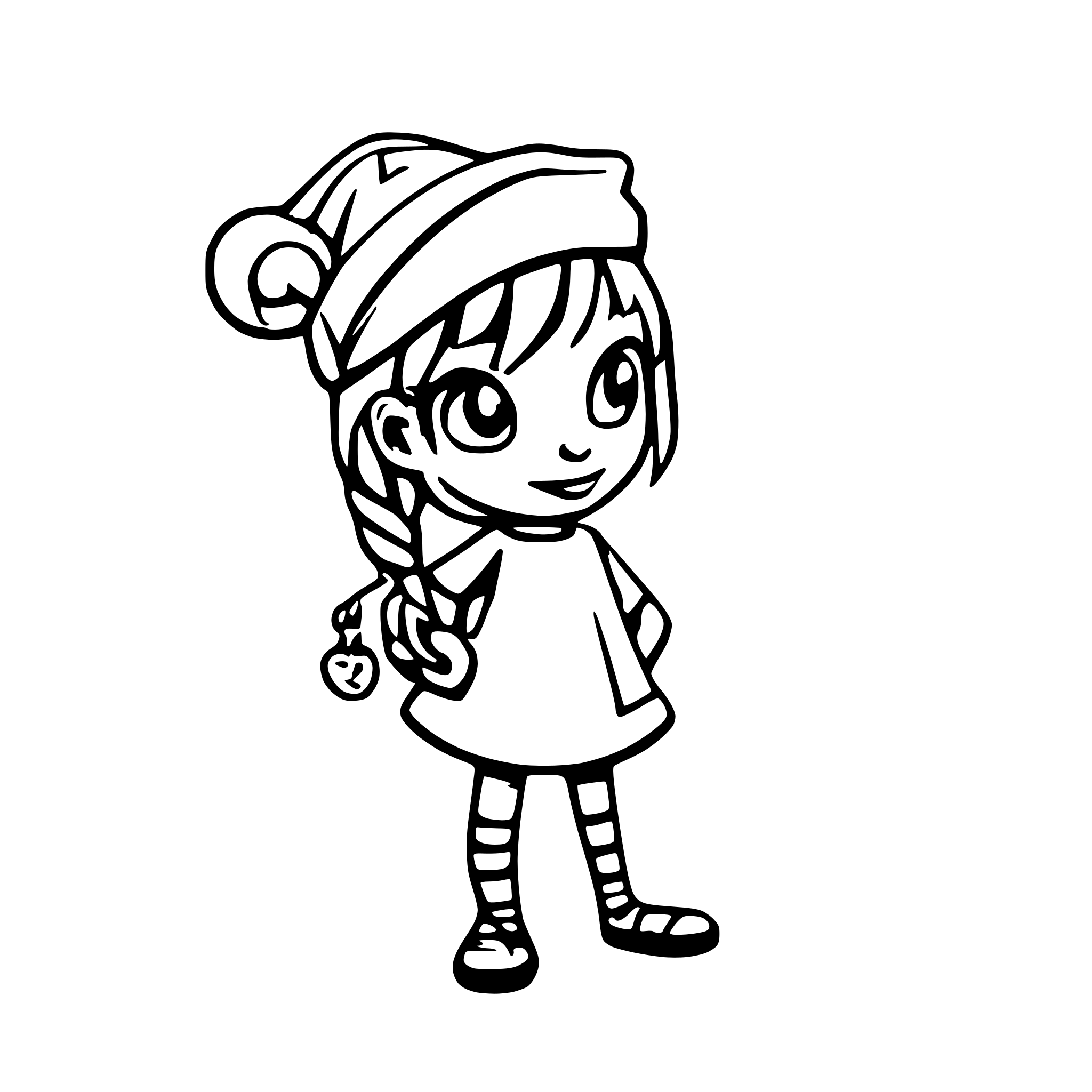 AI-generated SVG of a Pippi is the Christmas Bird