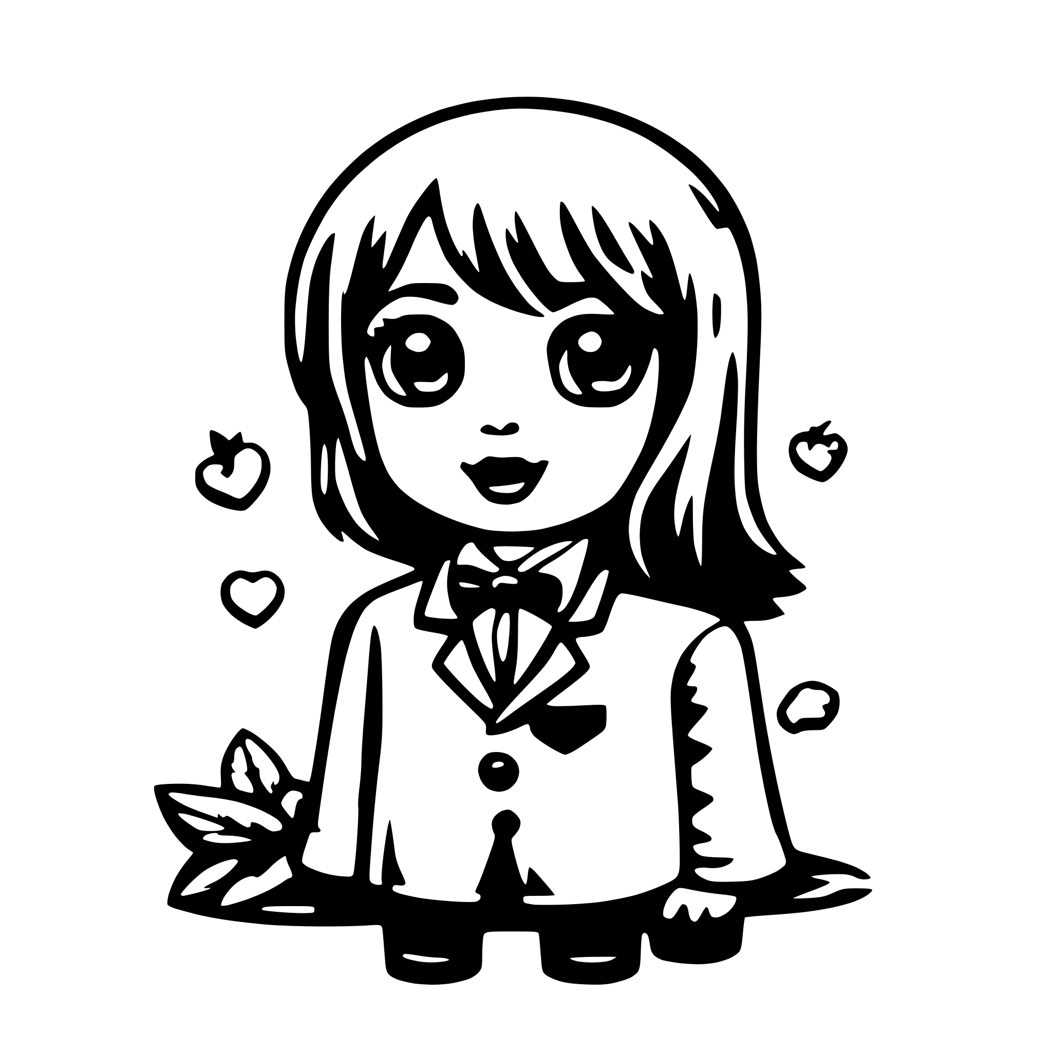 AI-generated SVG of a thon style kawaii