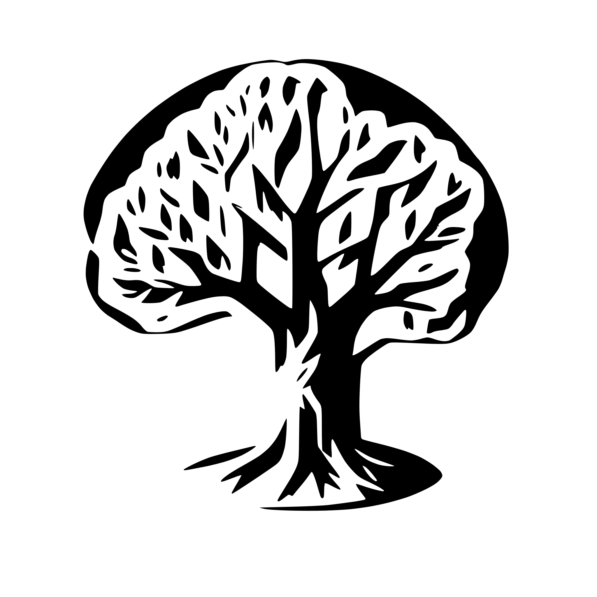 AI-generated SVG of a weird psychedelic tree, rotten, comic