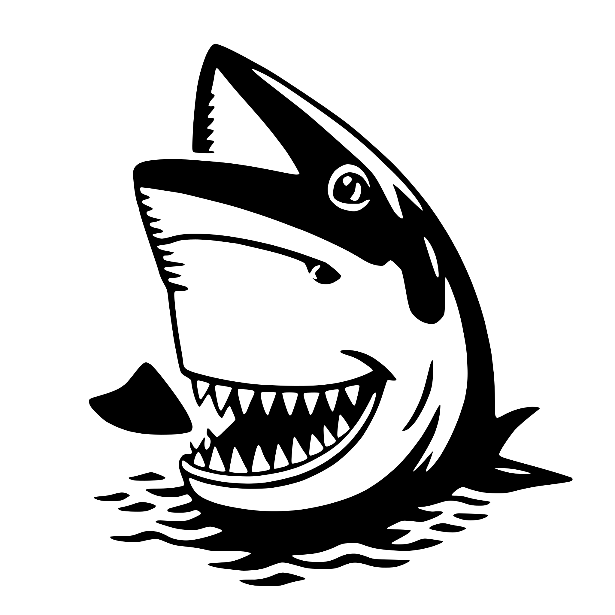 AI-generated SVG of 'great white shark'