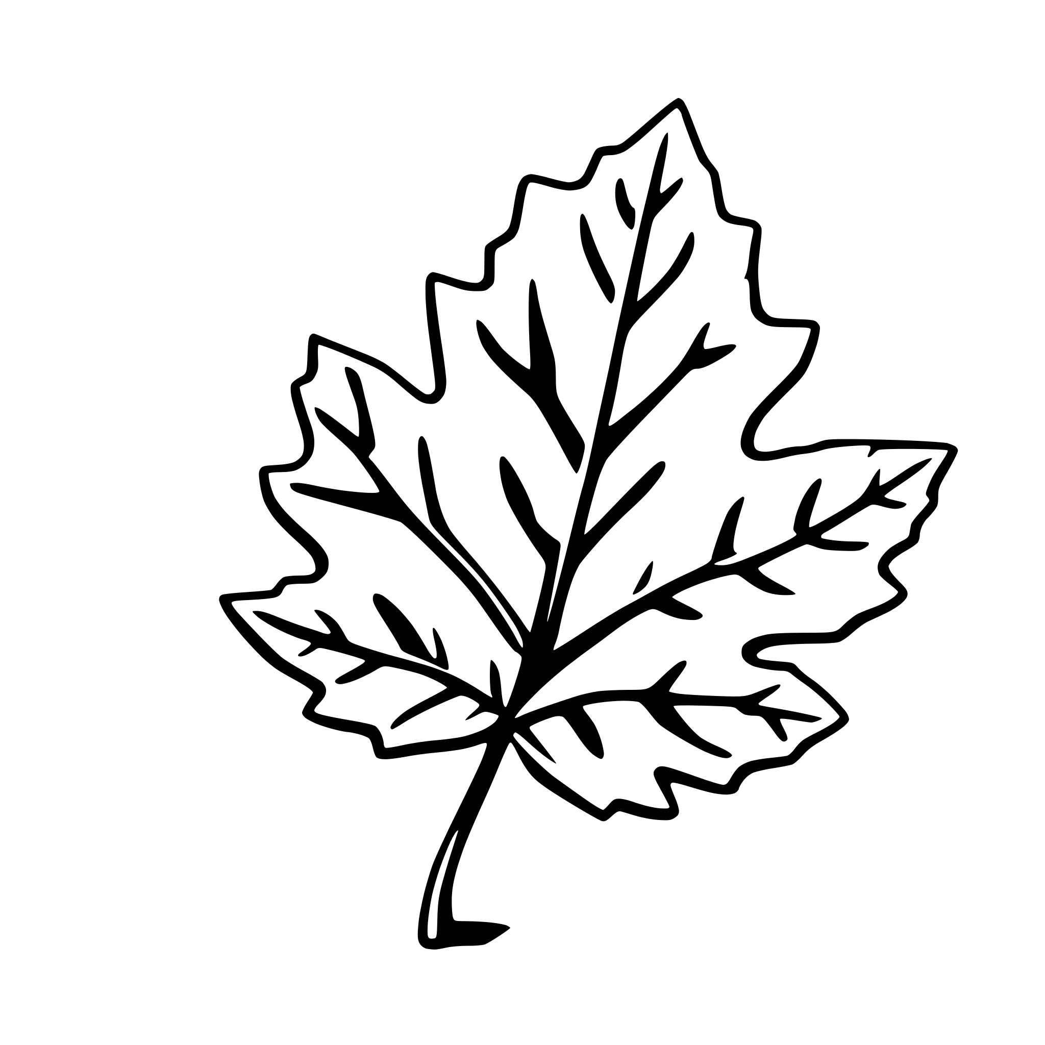 AI-generated SVG of a oak leaf