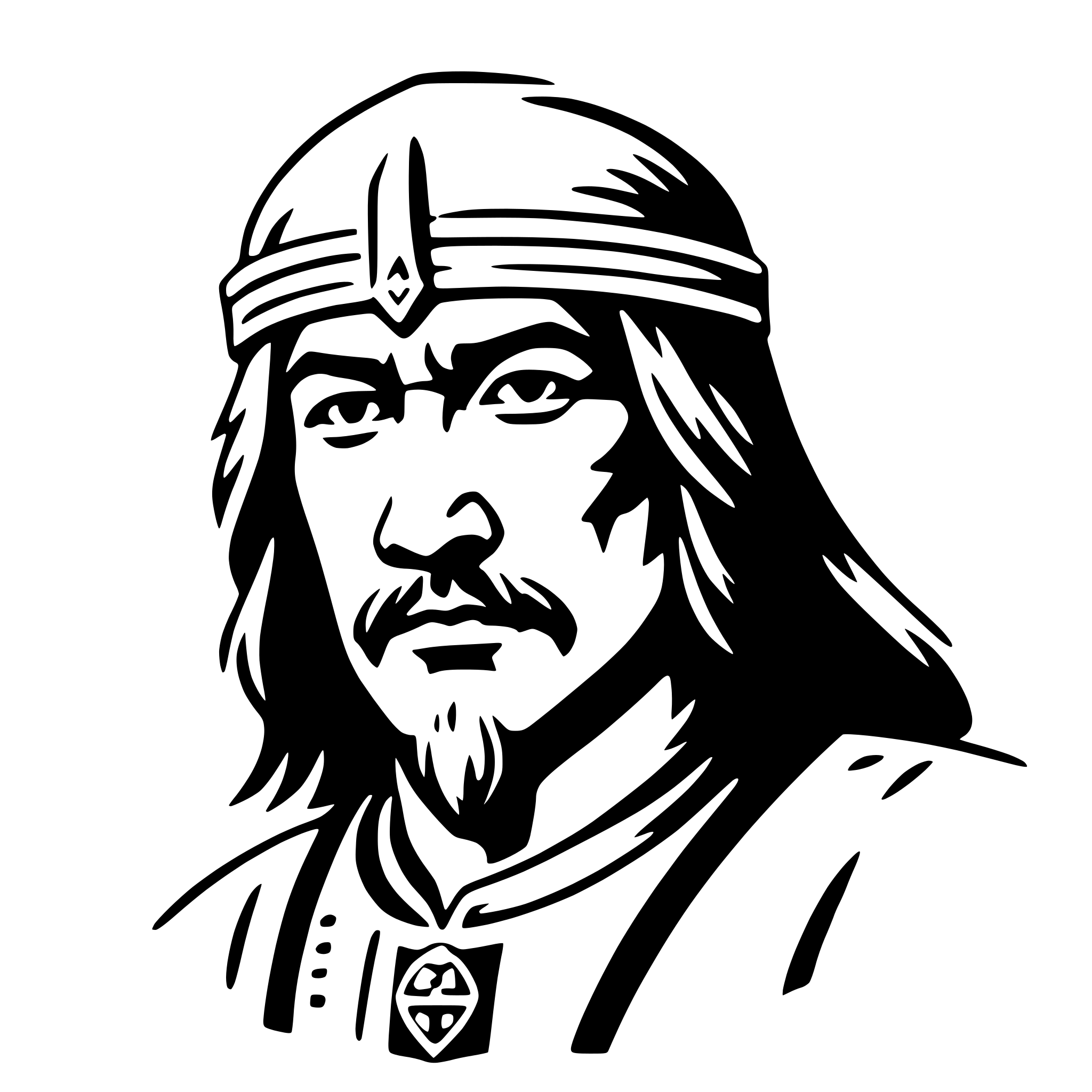AI-generated SVG of a genghis khan