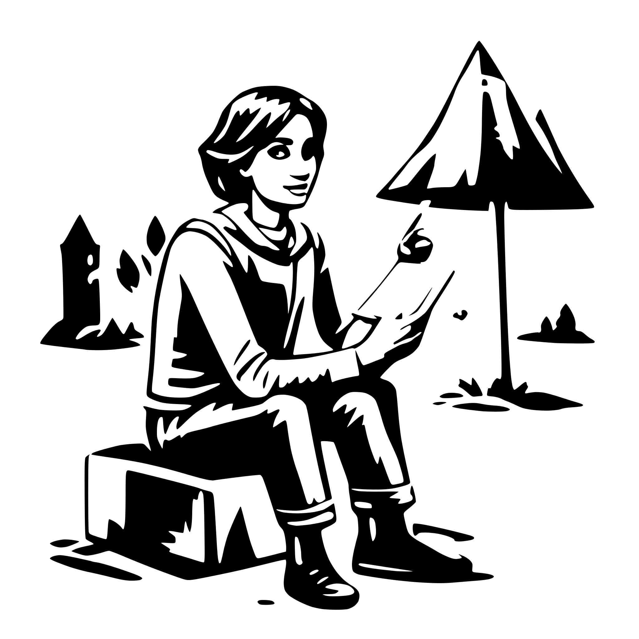 AI-generated SVG of 'person illustrating a story'