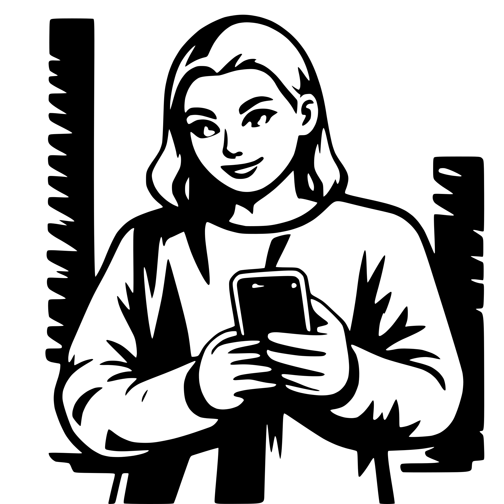 AI-generated SVG of 'a person using his smartphone'