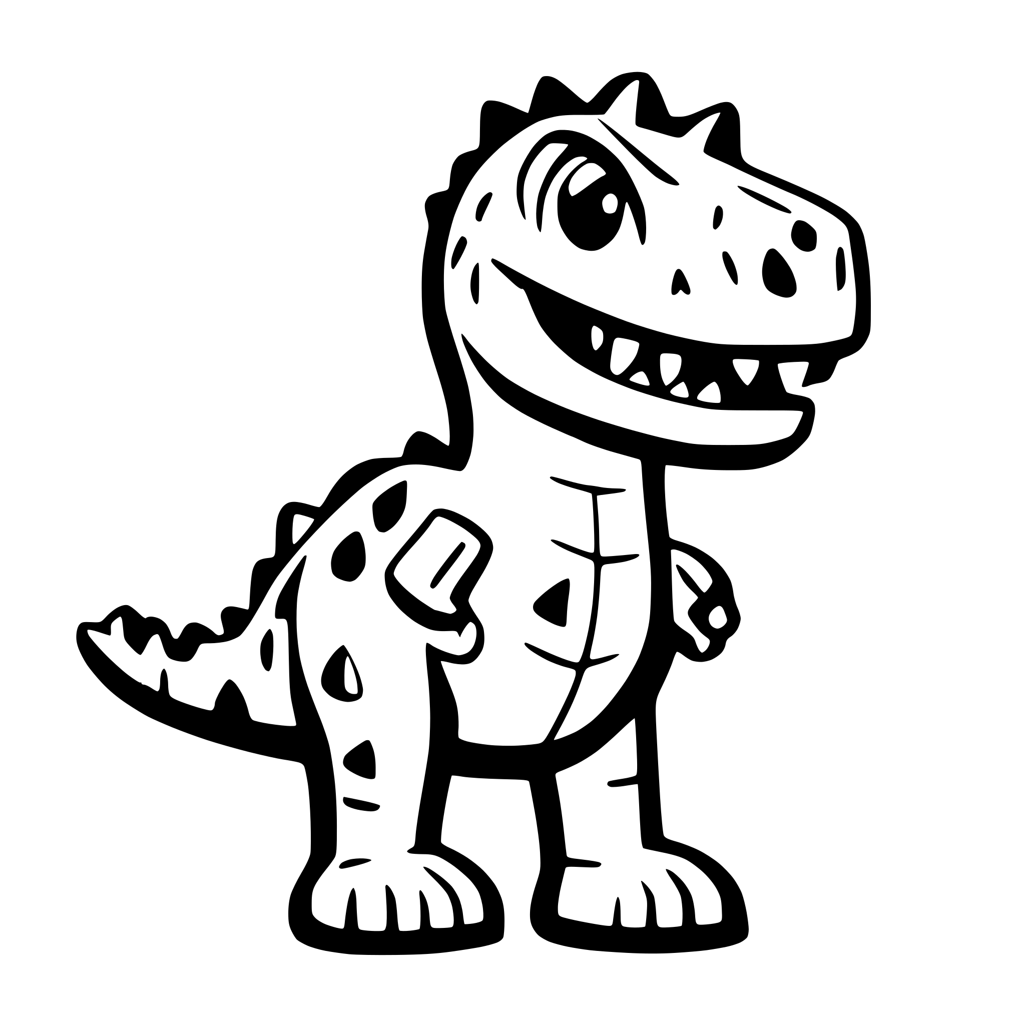 AI-generated SVG of a dinosaur t rex