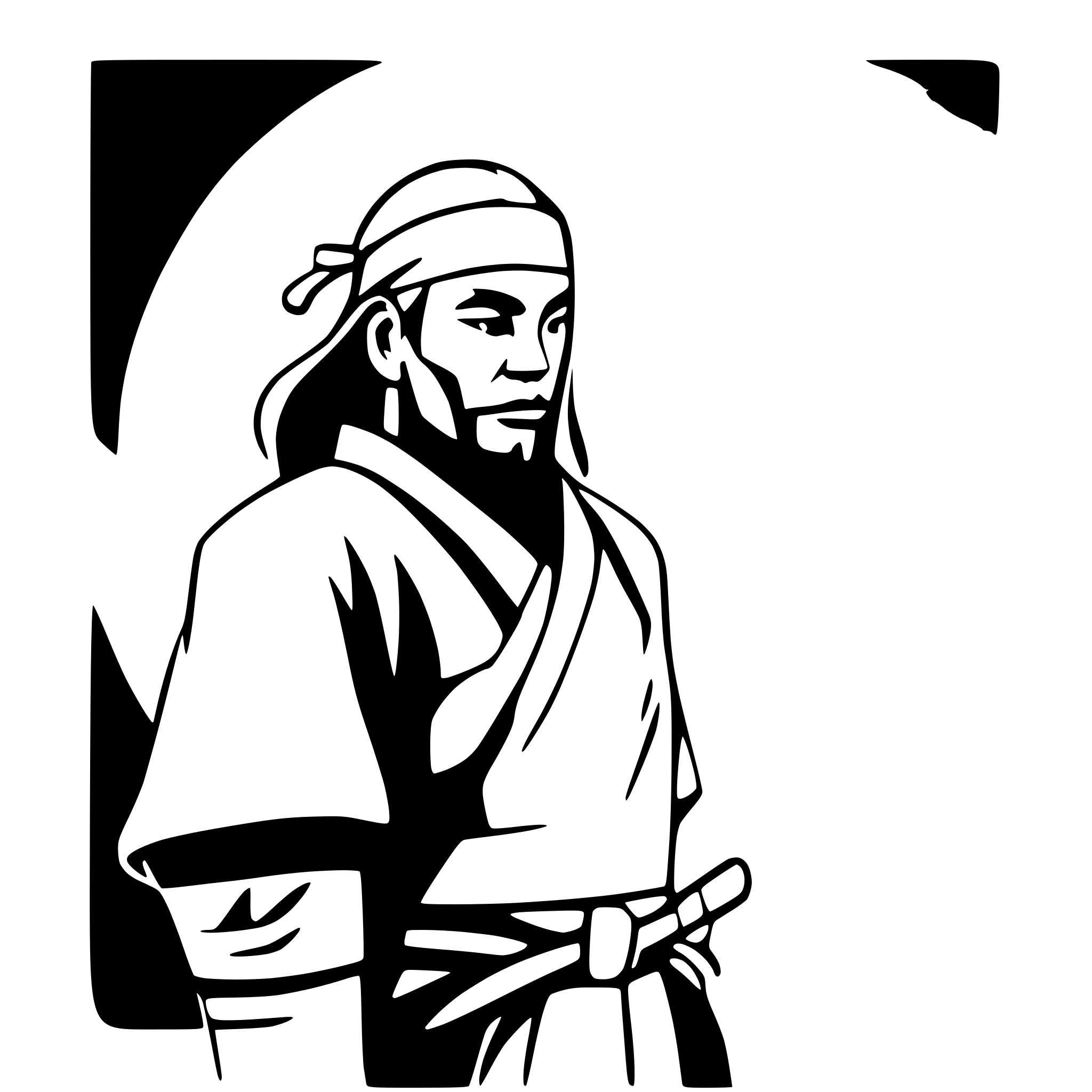 AI-generated SVG of a old samurai, side view, nostalgic