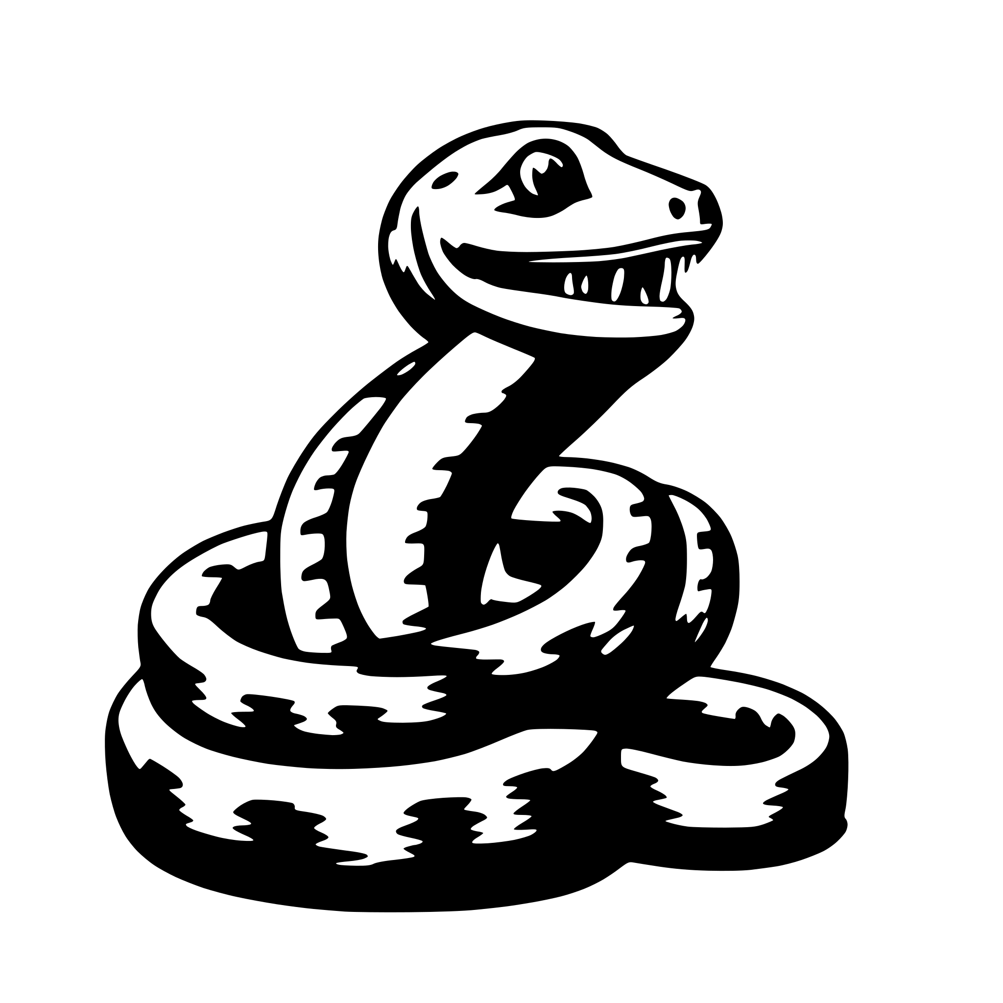 AI-generated SVG of a snake