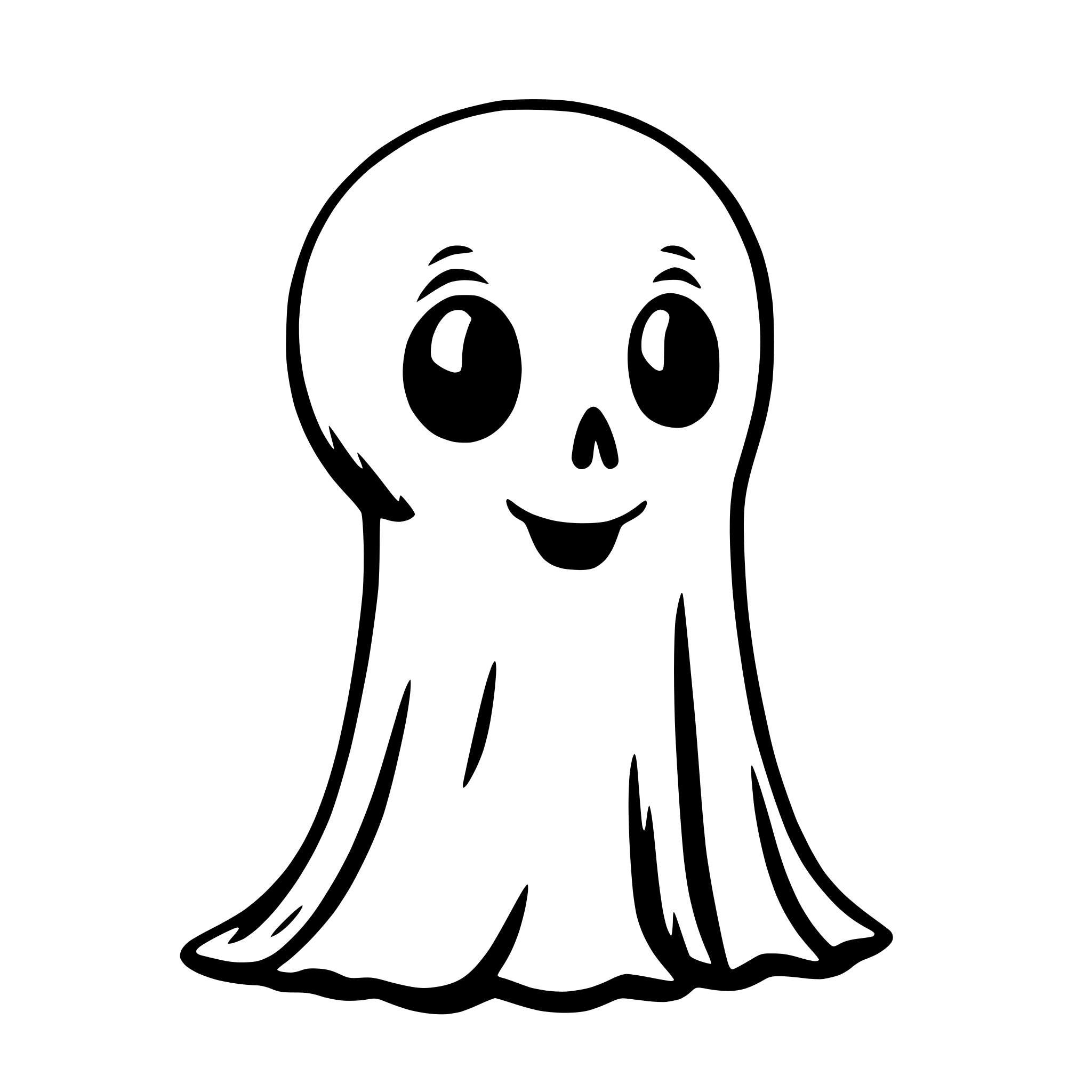 AI-generated SVG of 'caspar the little ghost'